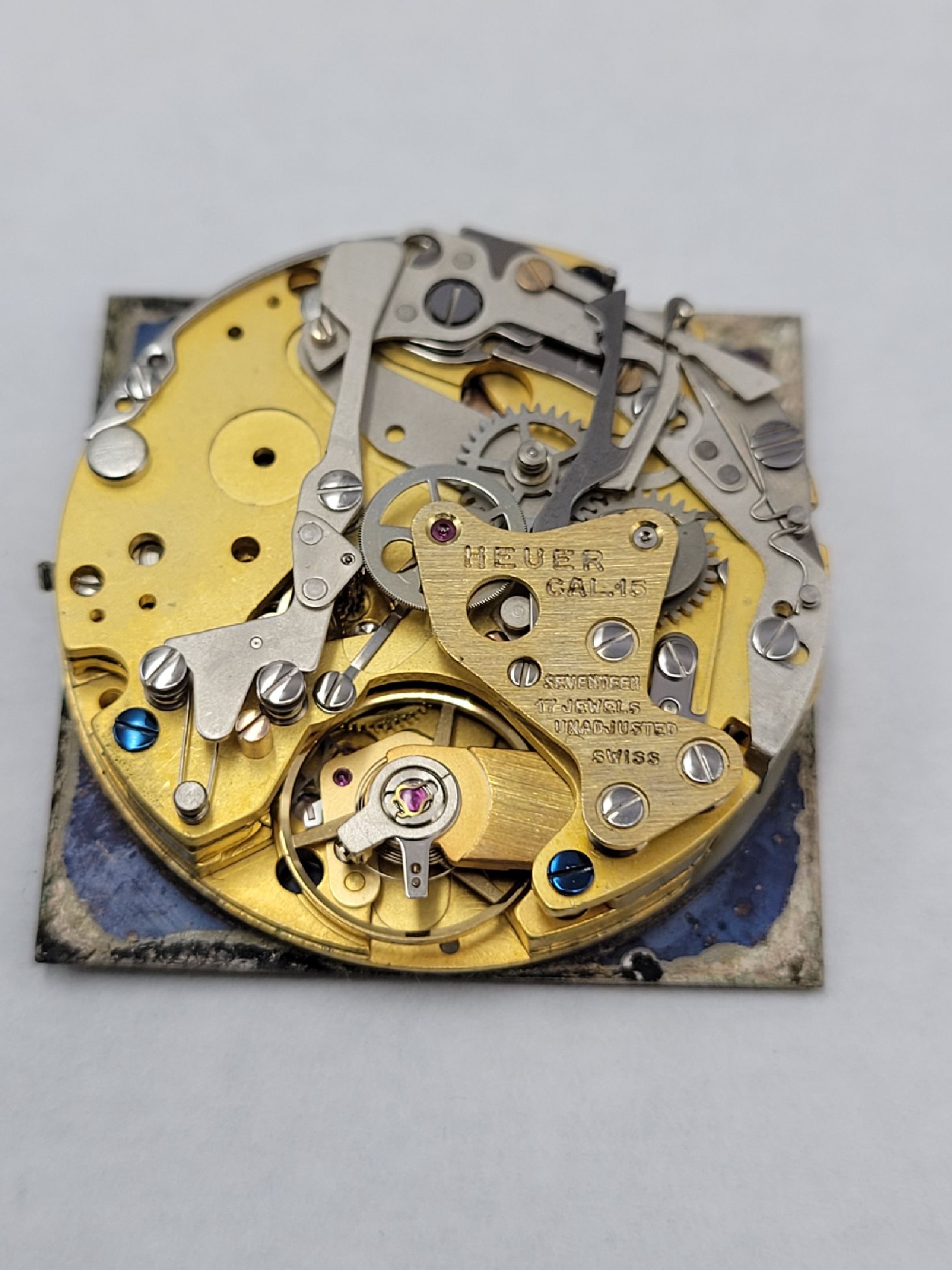 Detail f: HEUER Monaco Herrenarmbanduhr mit Chronograph Kaliber 15 in Stahl, Schweiz um 1970, Automatik, 2-teil. Monocoque-Geh., orig. Stahlband, blaues ...