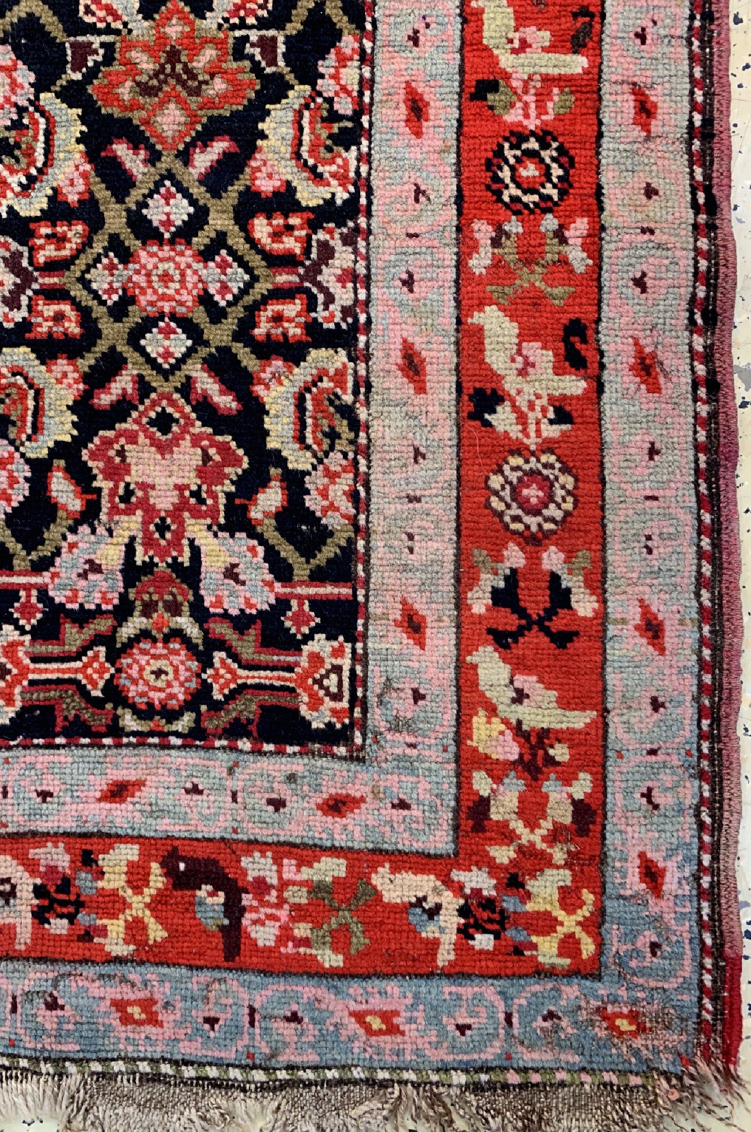 Detail a: Karabagh alt, Kaukasus, um 1930, Wolle auf Wolle, ca. 508 x 102 cm, EHZ: 2-3