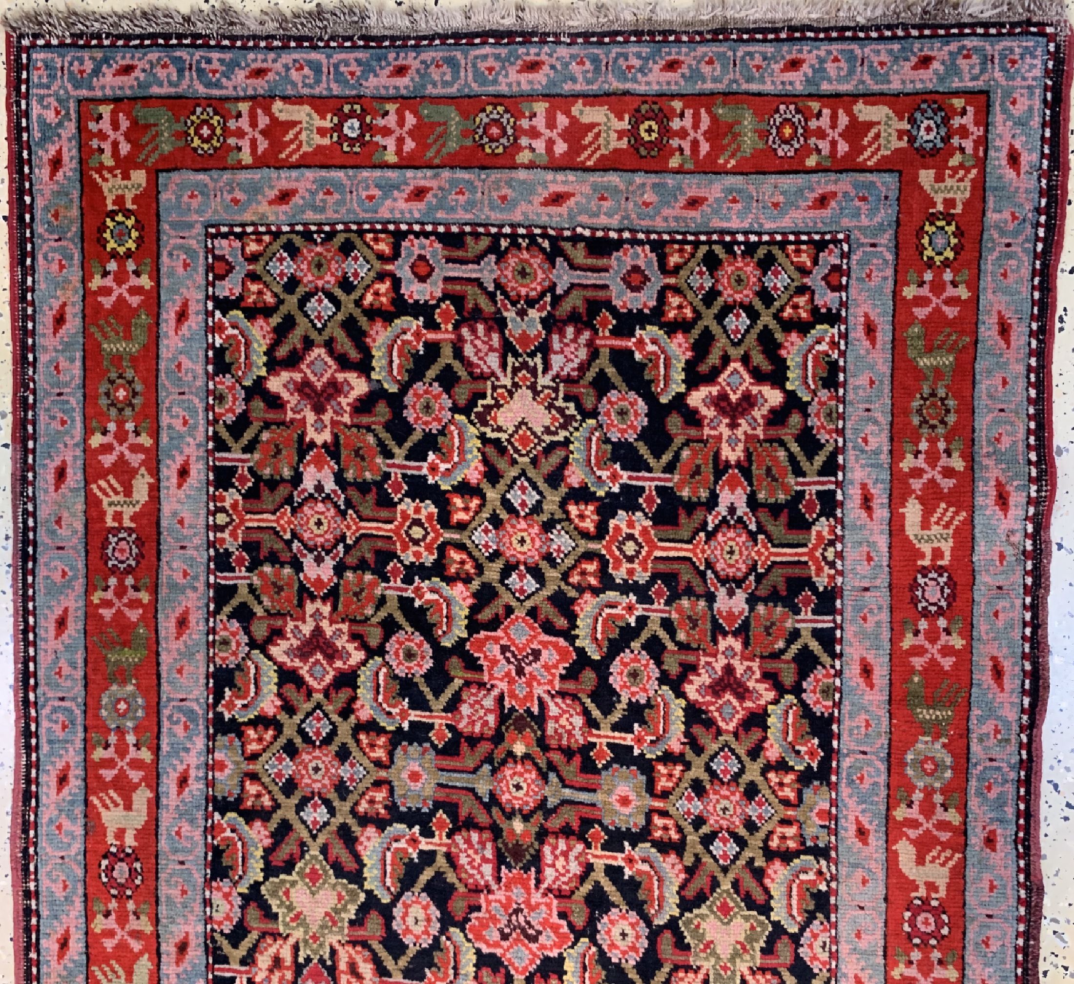 Detail c: Karabagh alt, Kaukasus, um 1930, Wolle auf Wolle, ca. 508 x 102 cm, EHZ: 2-3