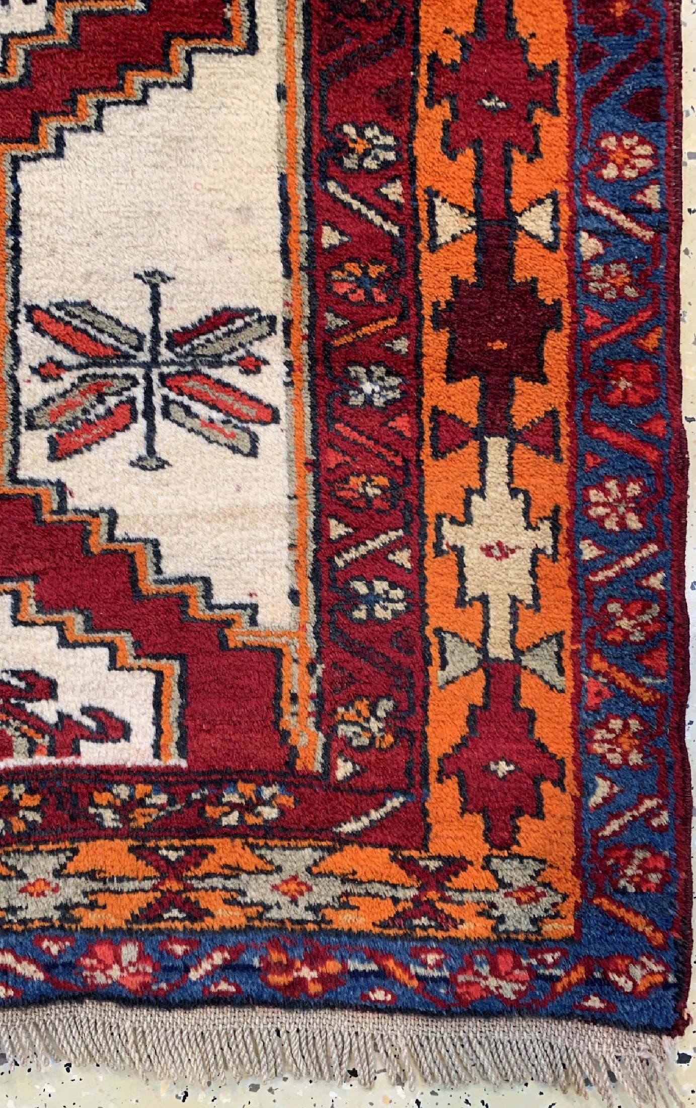 Detail a: Meschgin alt, Persien, um 1950, Wolle auf Wolle, ca. 300 x 110 cm, EHZ: 2