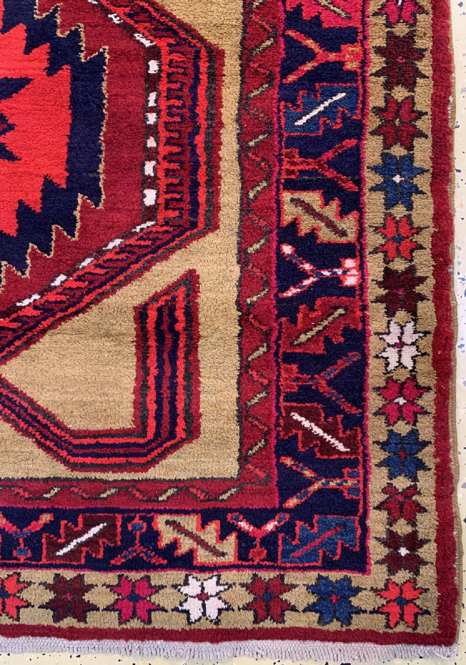 Detail a: Meschgin alt, Persien, ca. 60 Jahre, Wolle auf Baumwolle, ca. 390 x 135 cm, EHZ: 2