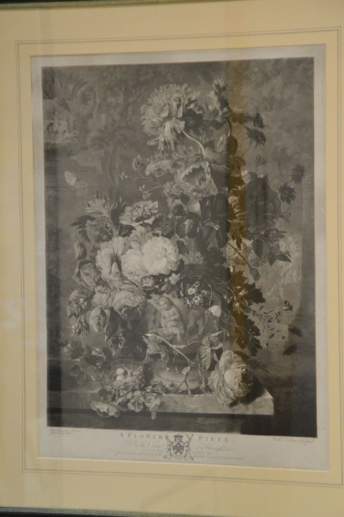 Detail c: Richard Earlom (1743-1822): 4 Radierungen des 19./20.Jh., ein Paar Blumenstücke "A Flower Piece" nach Jan van Huysum (1682-1749), " A ...