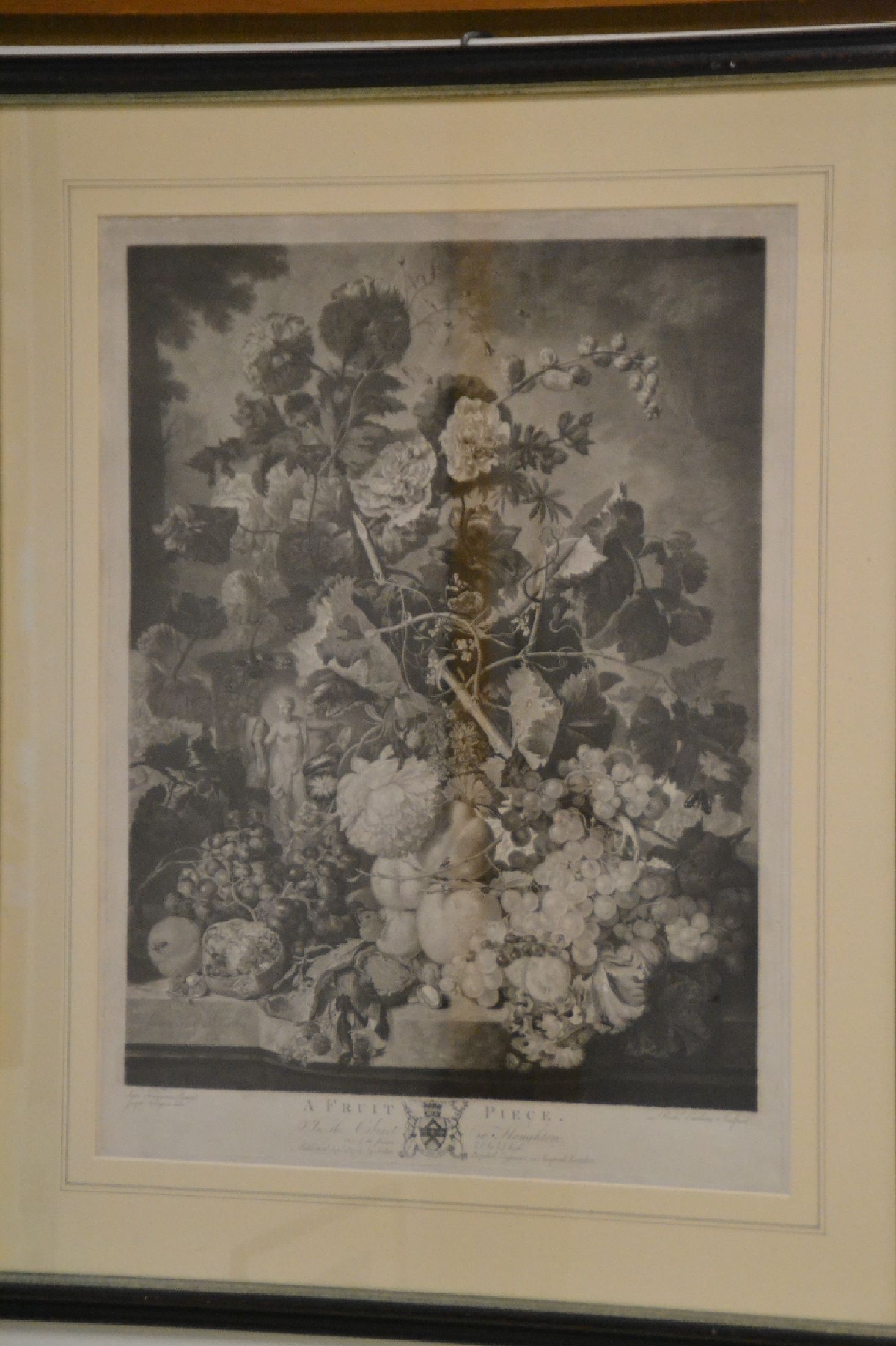 Detail d: Richard Earlom (1743-1822): 4 Radierungen des 19./20.Jh., ein Paar Blumenstücke "A Flower Piece" nach Jan van Huysum (1682-1749), " A ...