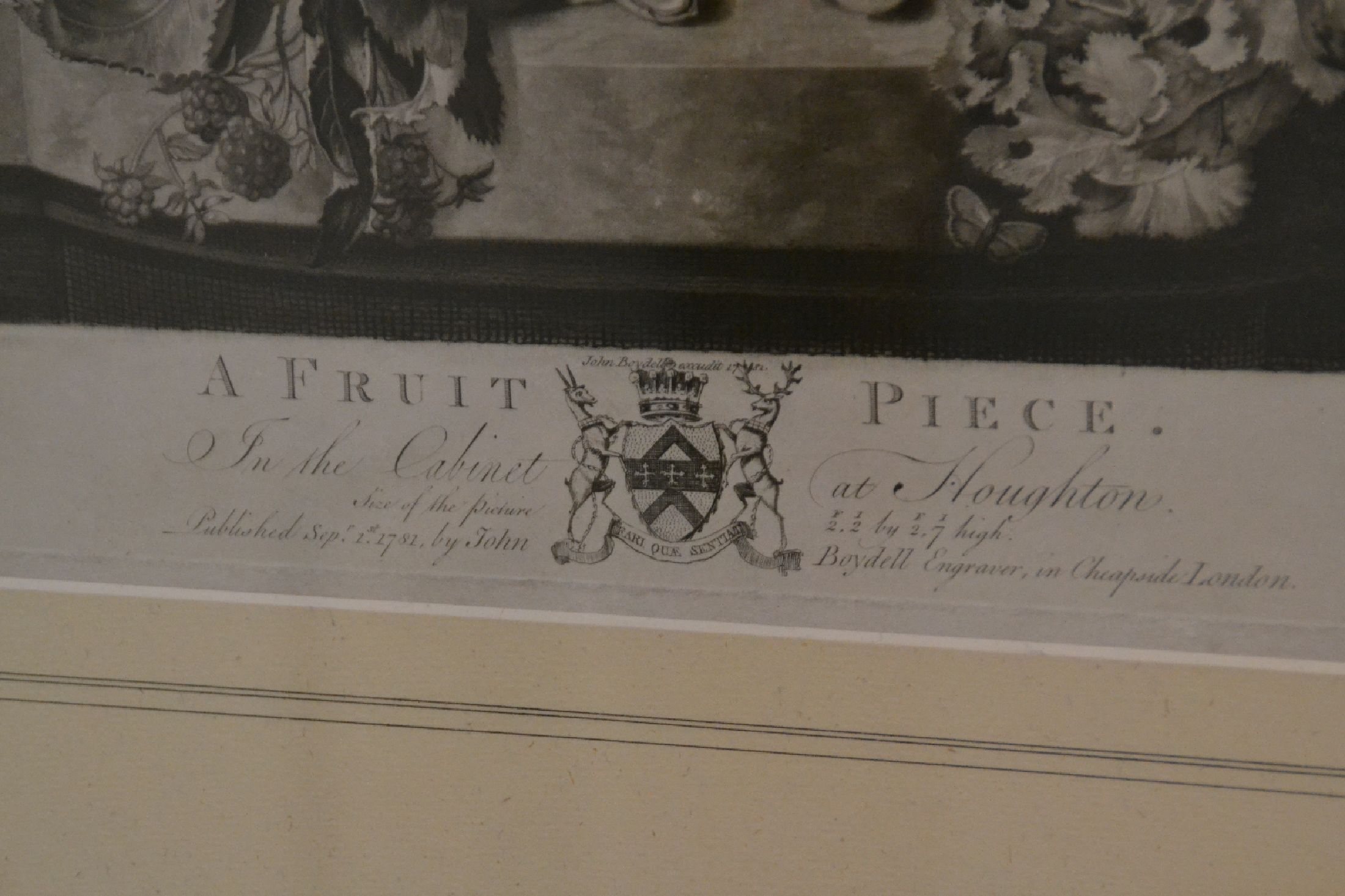 Detail e: Richard Earlom (1743-1822): 4 Radierungen des 19./20.Jh., ein Paar Blumenstücke "A Flower Piece" nach Jan van Huysum (1682-1749), " A ...
