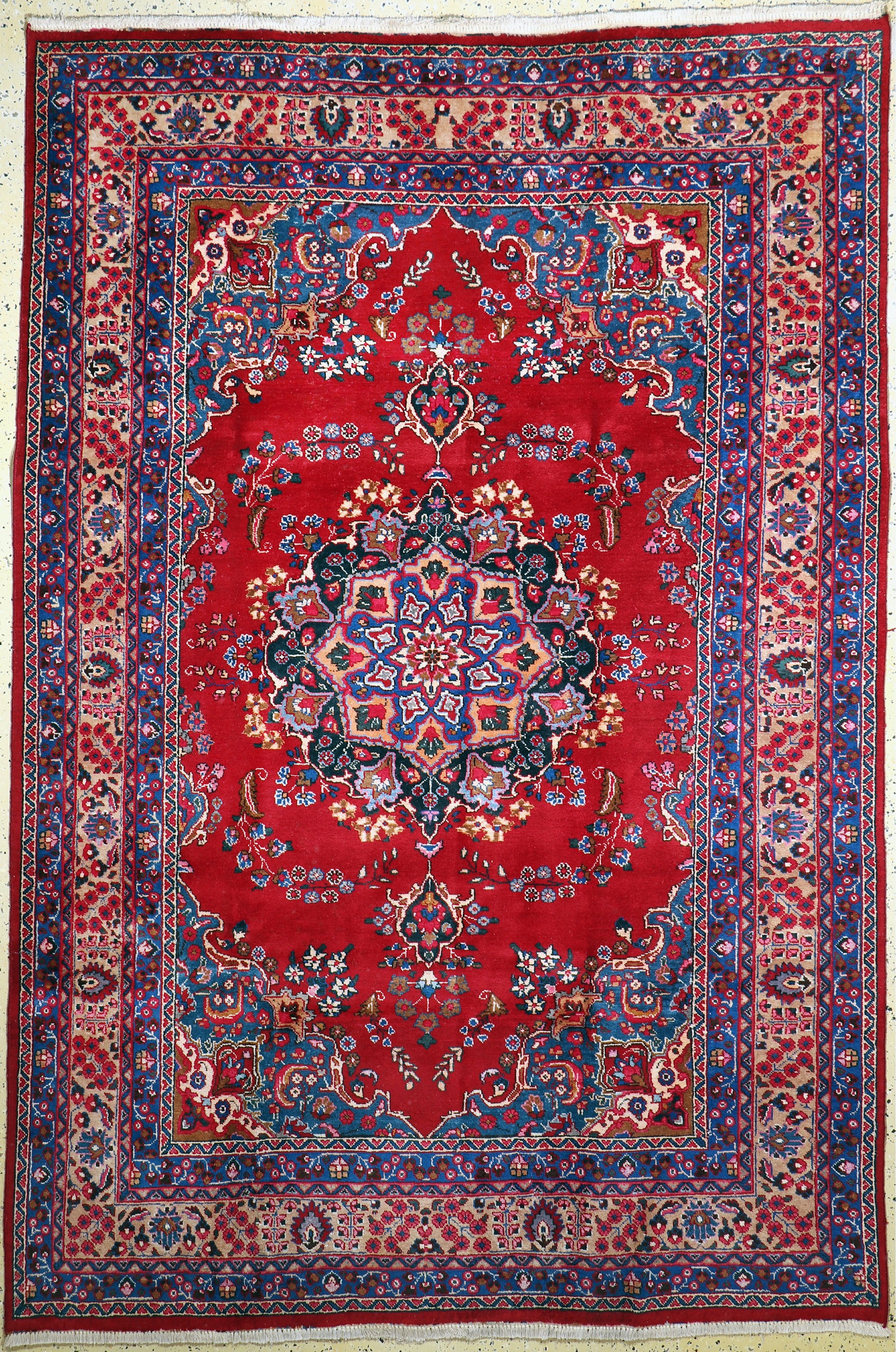 Sabsewar, Persien, ca. 50 Jahre, Wolle auf Baumwolle, ca. 295 x 195 cm, EHZ: 2