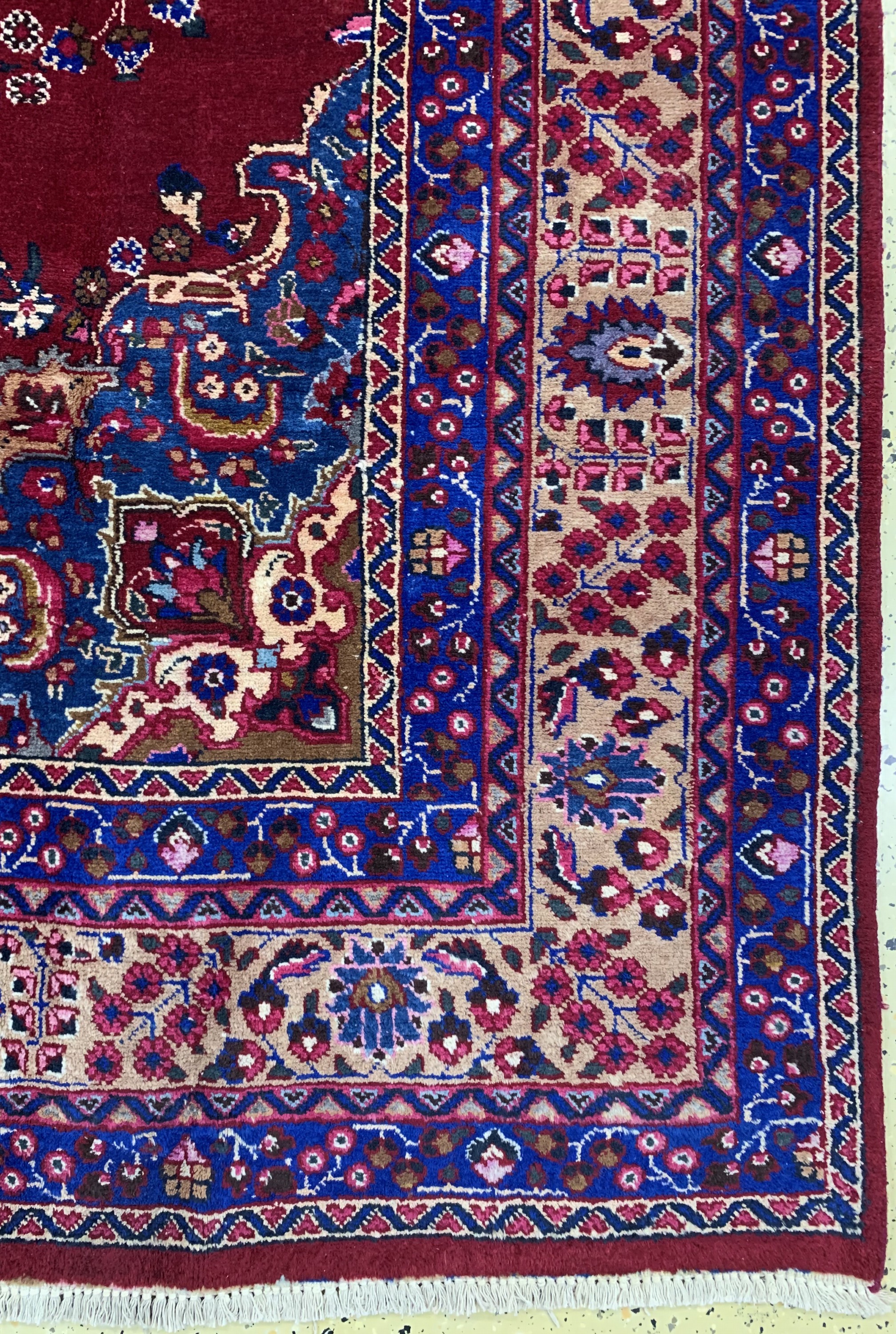 Detail a: Sabsewar, Persien, ca. 50 Jahre, Wolle auf Baumwolle, ca. 295 x 195 cm, EHZ: 2