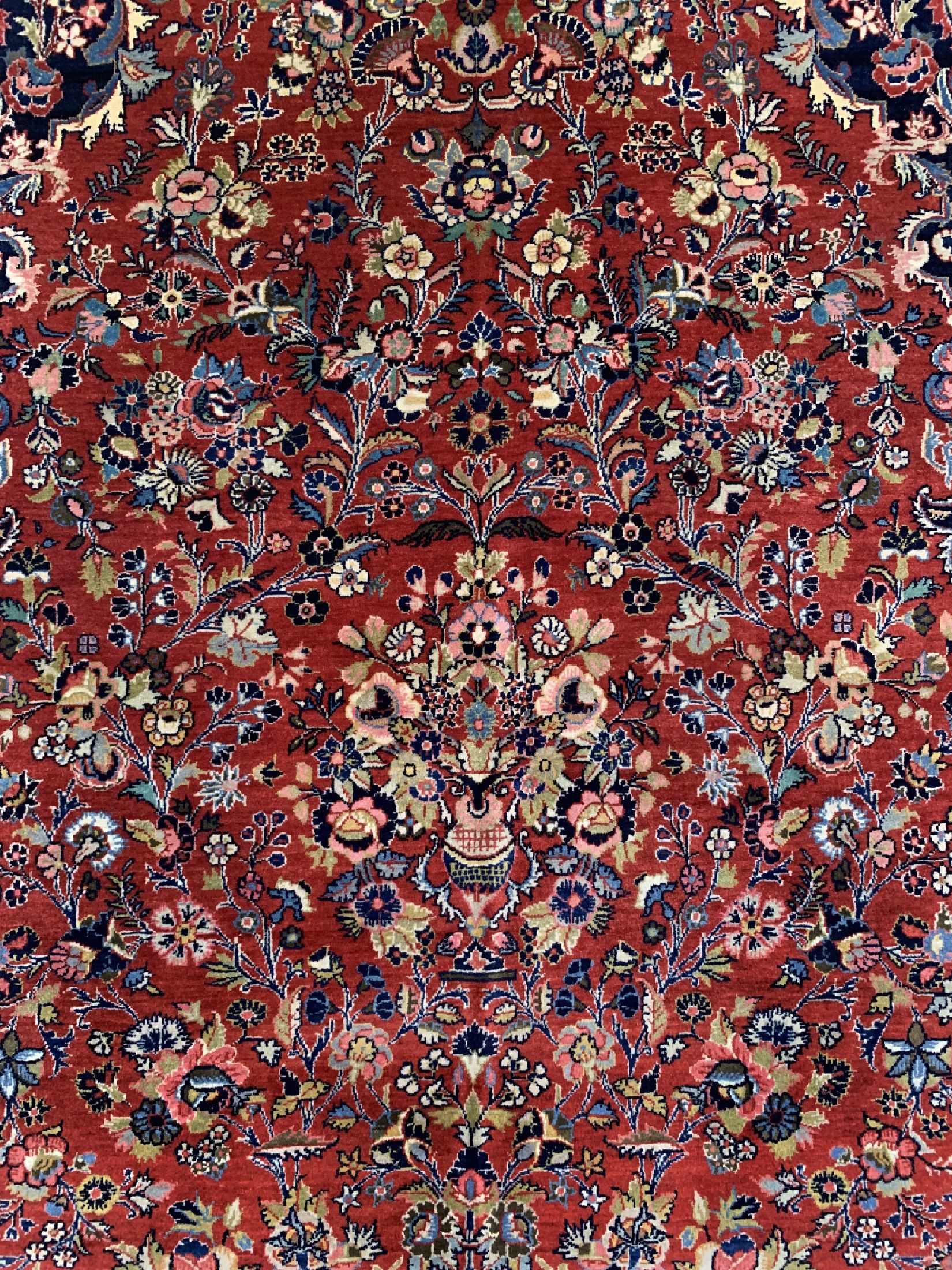 Detail c: Sarogh Kork fein, Persien, ca. 50 Jahre, Korkwolle auf Baumwolle, ca. 212 x 140 cm, gereinigt, EHZ: 1-2, (Fransen erneuert).