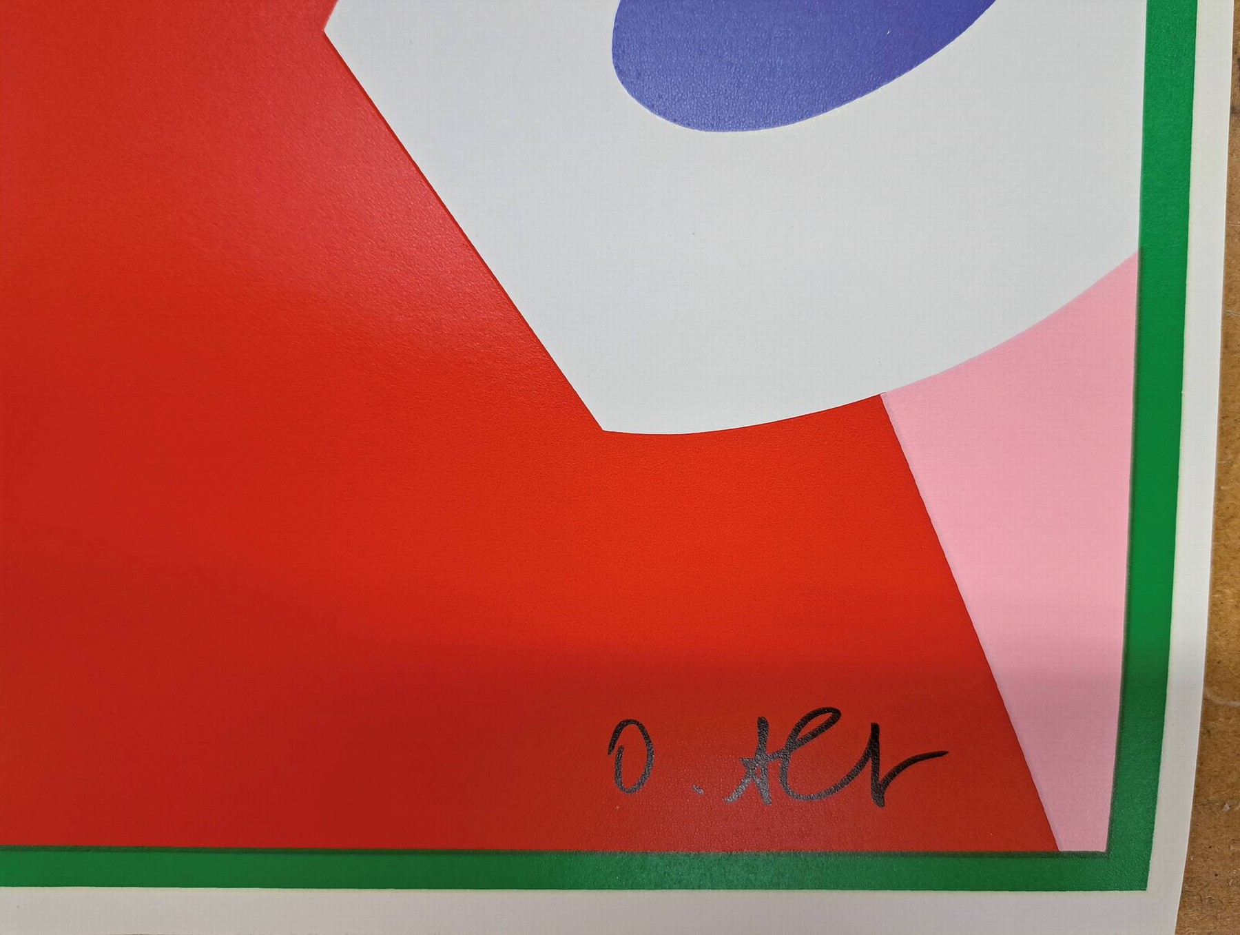 Detail a: Otmar Alt, geb. 1940, Farbsiebdruck, Galerie Thomas München 1968, handsign., ca. 91x67 cm, riss an der Seite
