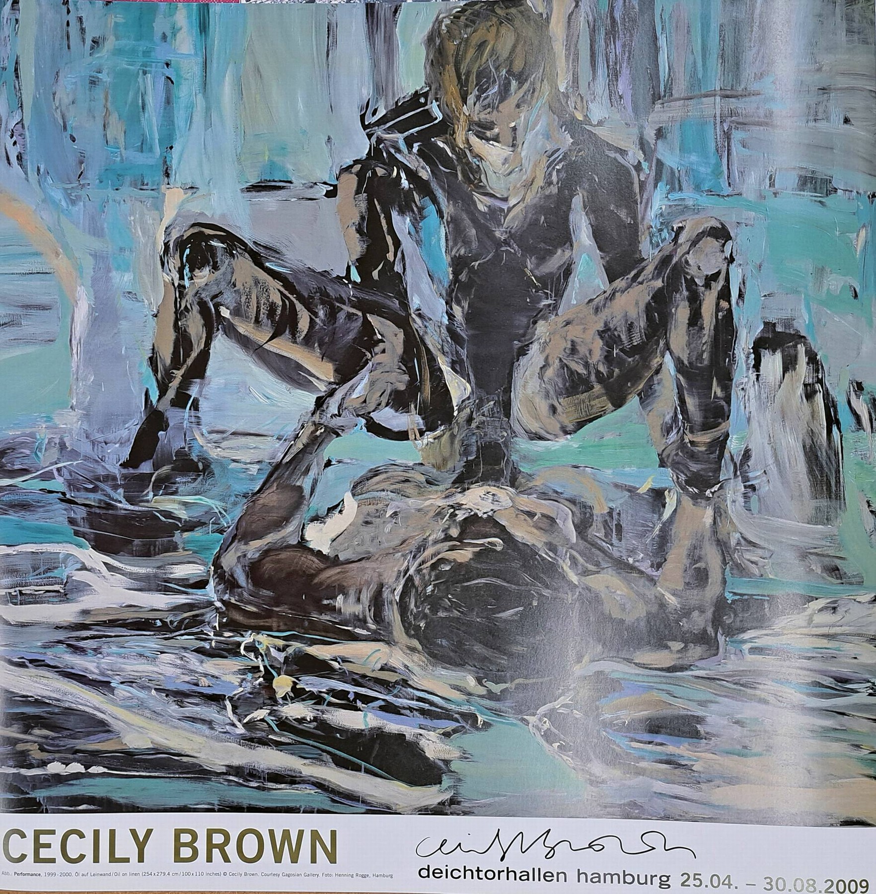 Cecily Brown, geb. 1969,"Perfomance", Deichtorhallen Hamburg 2009, handsign., Offetlithografie, 69,5x69,60 cm
