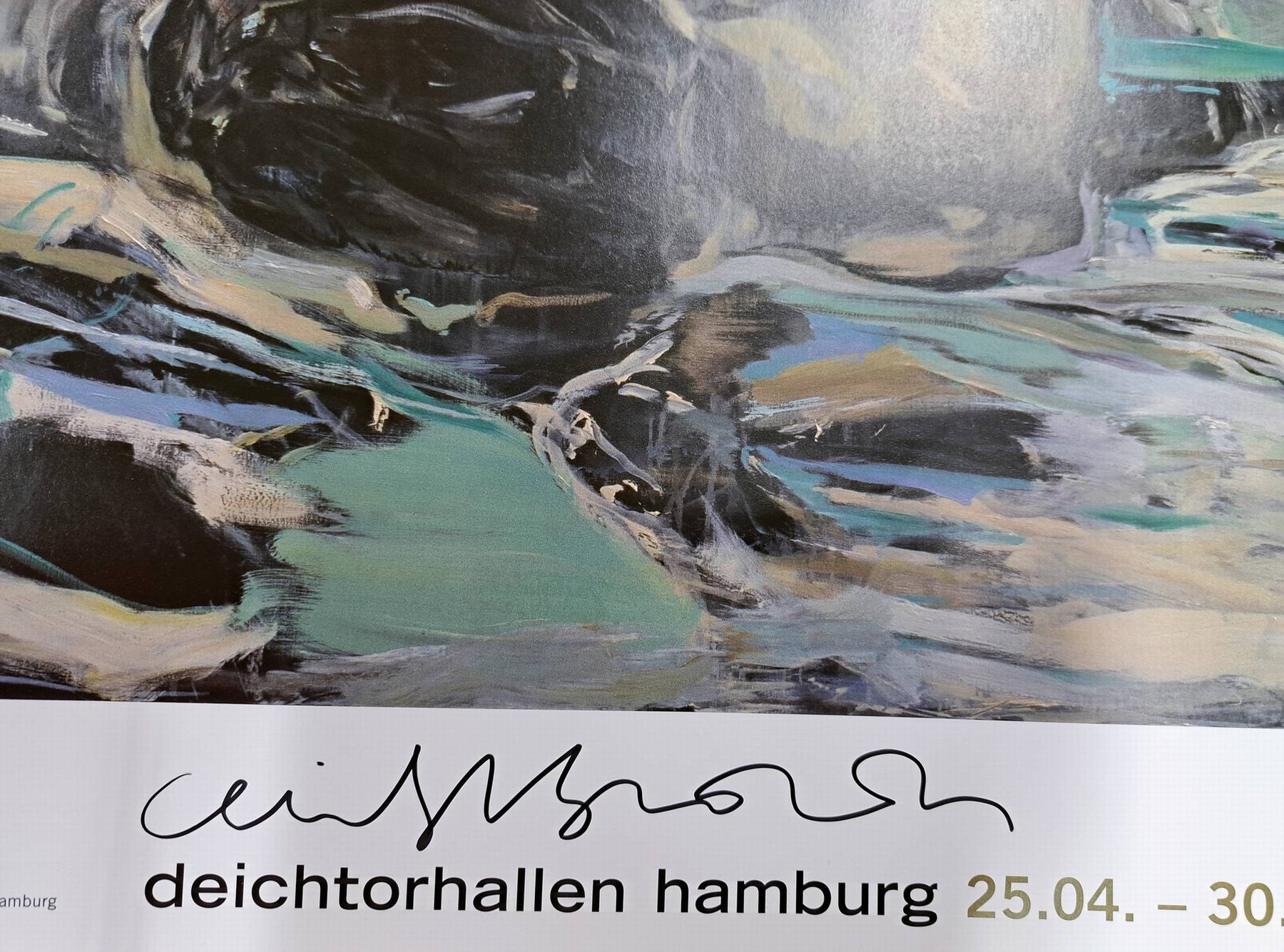 Detail a: Cecily Brown, geb. 1969,"Perfomance", Deichtorhallen Hamburg 2009, handsign., Offetlithografie, 69,5x69,60 cm