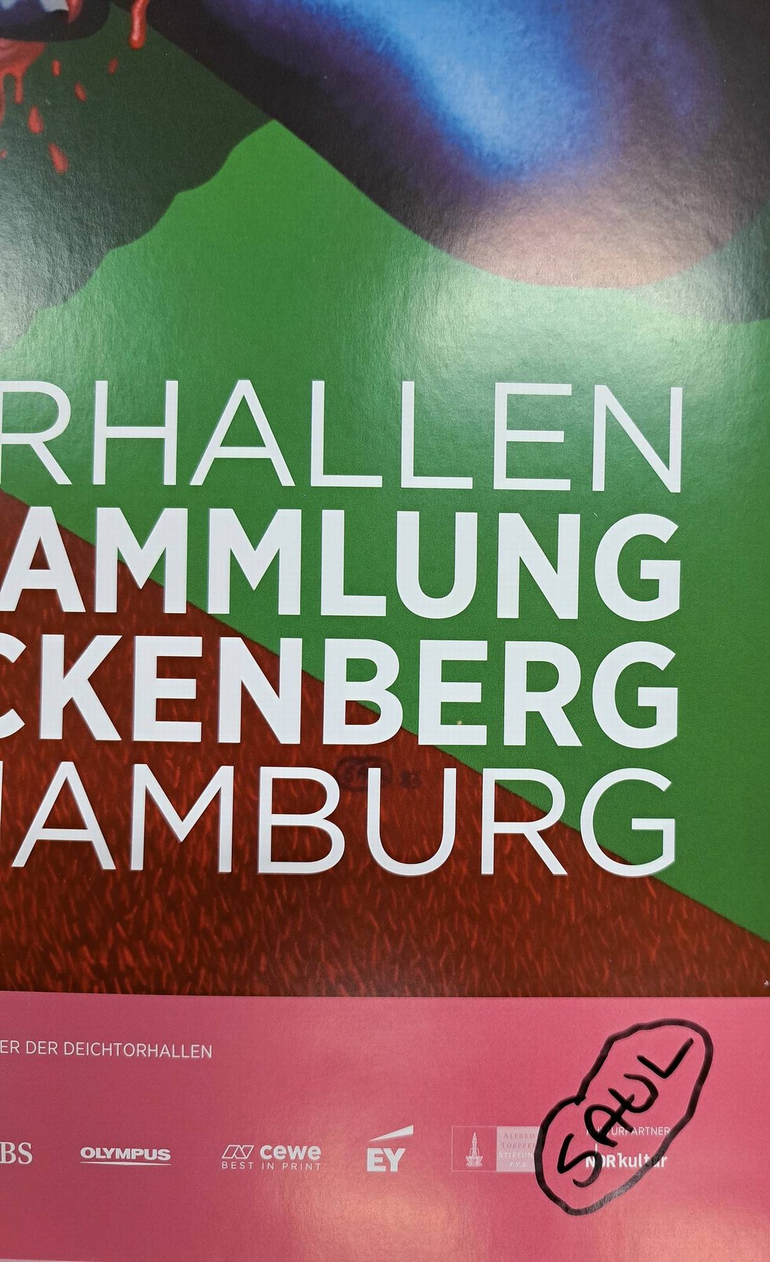 Detail a: Peter Saul,geb. 1934, Offetlithografie, Deichtorhallen Hamburg 2017,handsign., ca. 84x59,5 cm