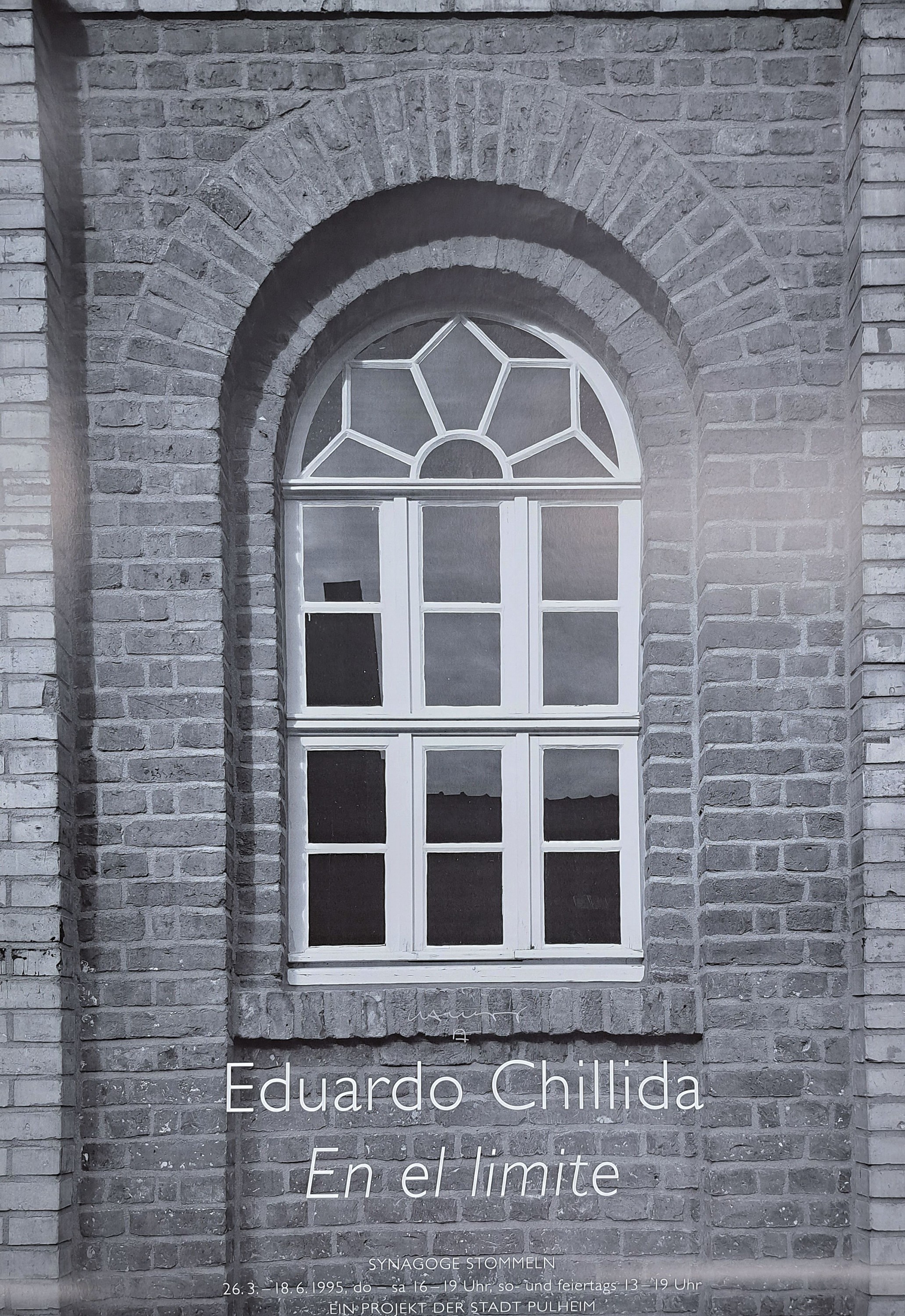 Eduardo Chilida, 1924-2002, Offetlithografie, handsign., Synagoge Stommel, Pulheim 1995, handsign., ca. 84x59,5 cm