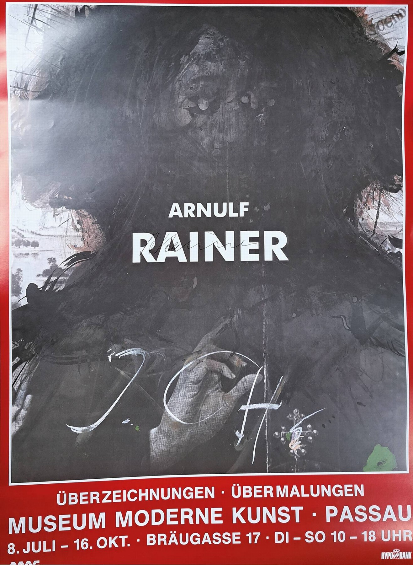 Arnulf Rainer, Offsetlitho, Museum Moderner kunst, Passau 1993, handsign.,ca. 84x59,5 cm