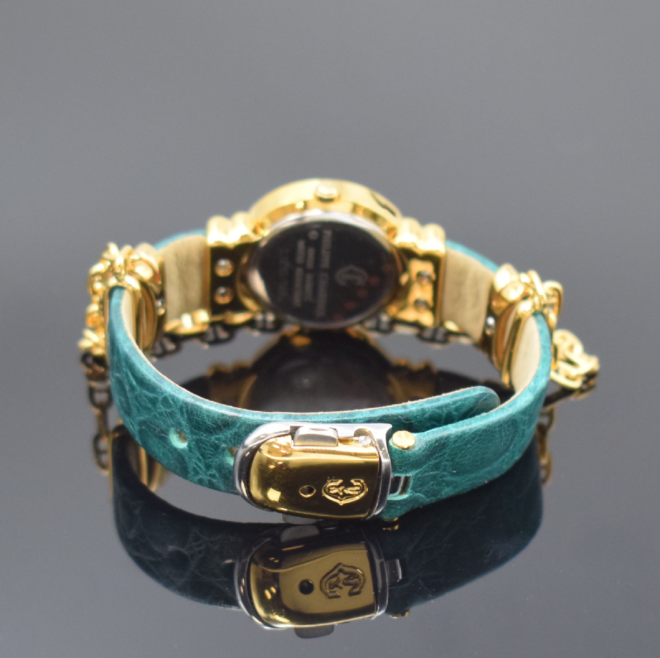 Detail b: PHILIPPE CHARRIOL St. Tropez ungetragene Damenarmbanduhr Referenz S28.92, Schweiz um 1995, quarz, verg. Gehäuse, Stahlboden aufgedr., orig. ...