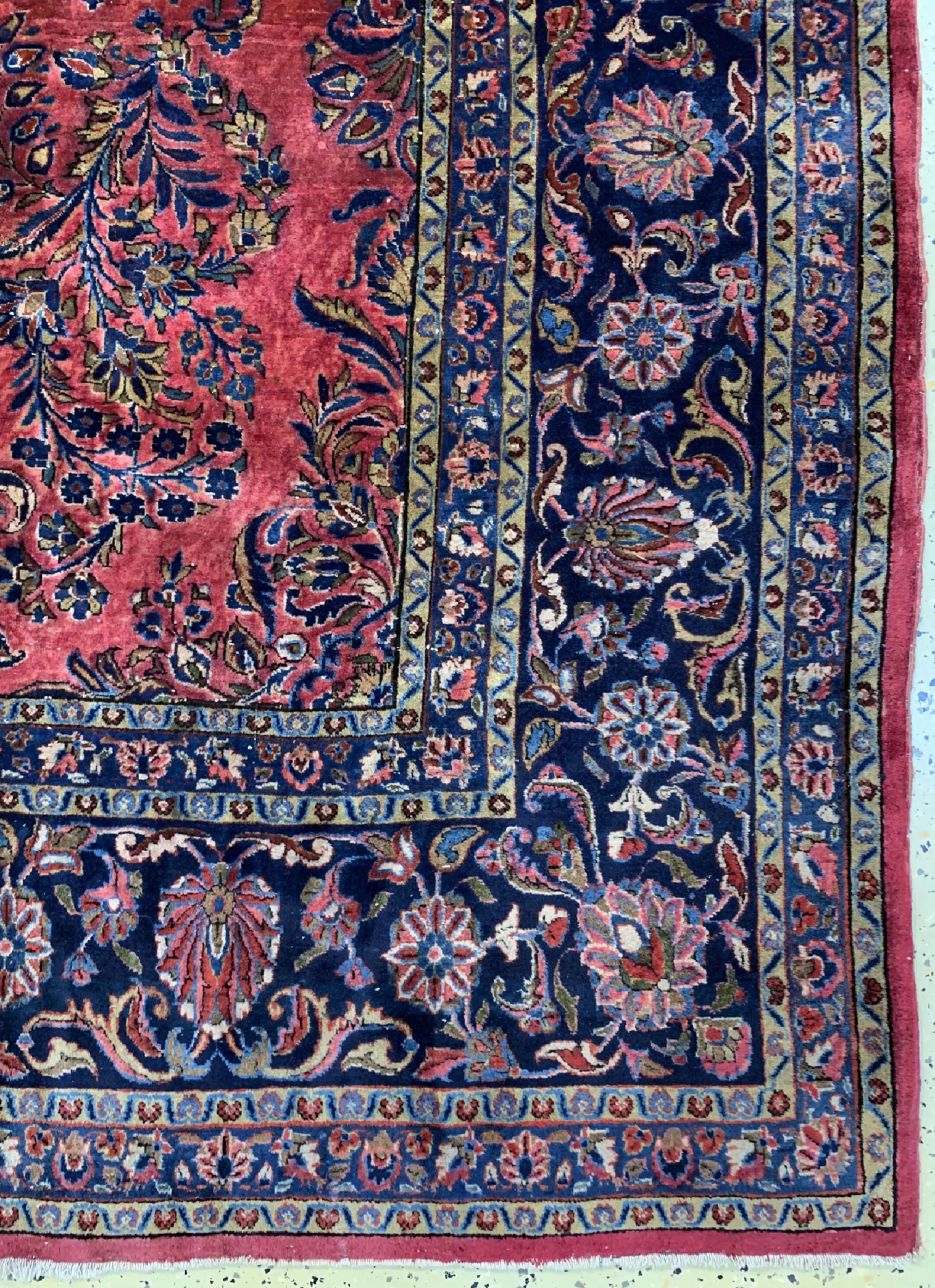 Detail a: Us Re-Import Sarogh fein, Persien, um 1920,Korkwolle auf Baumwolle, ca. 359 x 262 cm, EHZ: 3