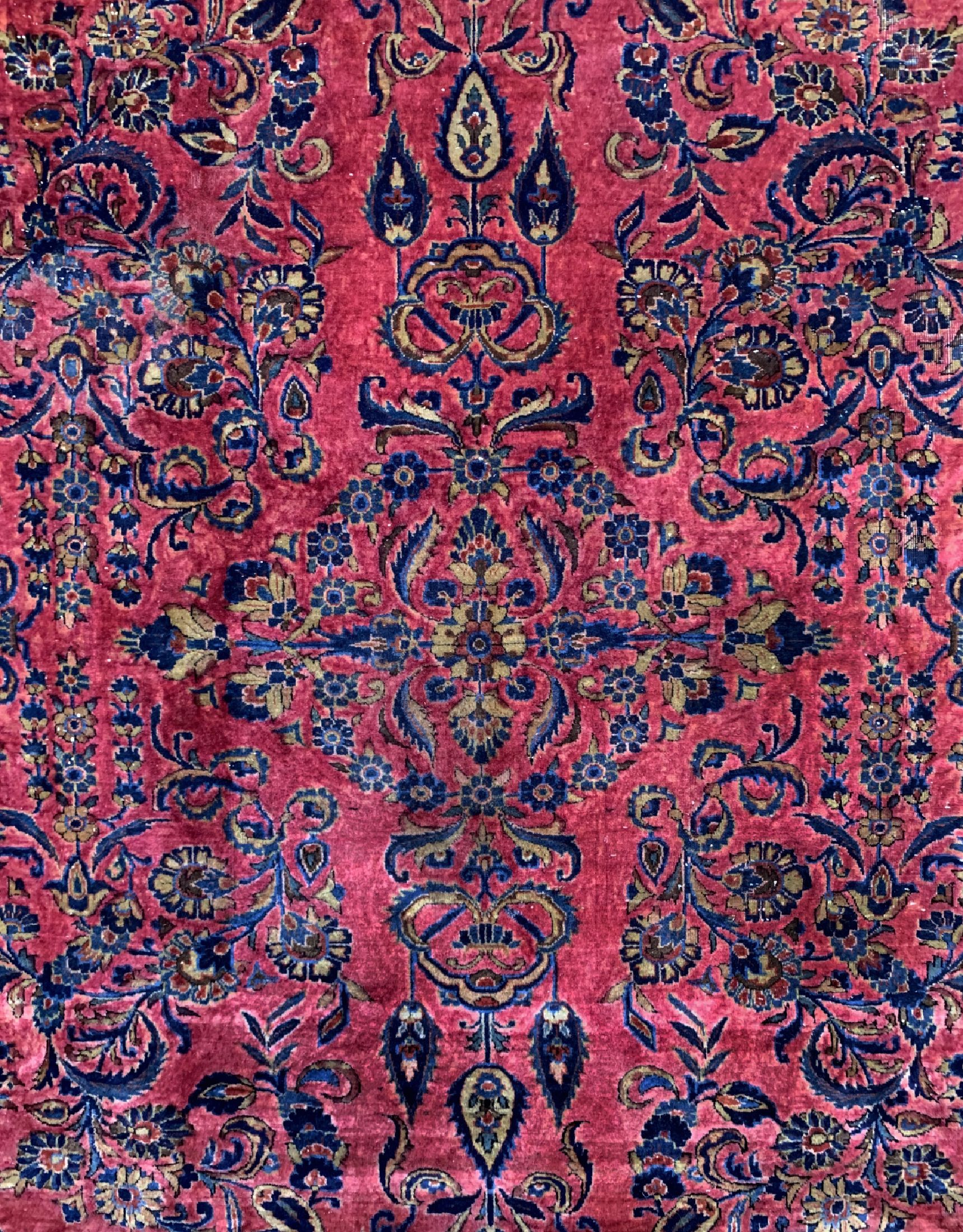 Detail c: Us Re-Import Sarogh fein, Persien, um 1920,Korkwolle auf Baumwolle, ca. 359 x 262 cm, EHZ: 3