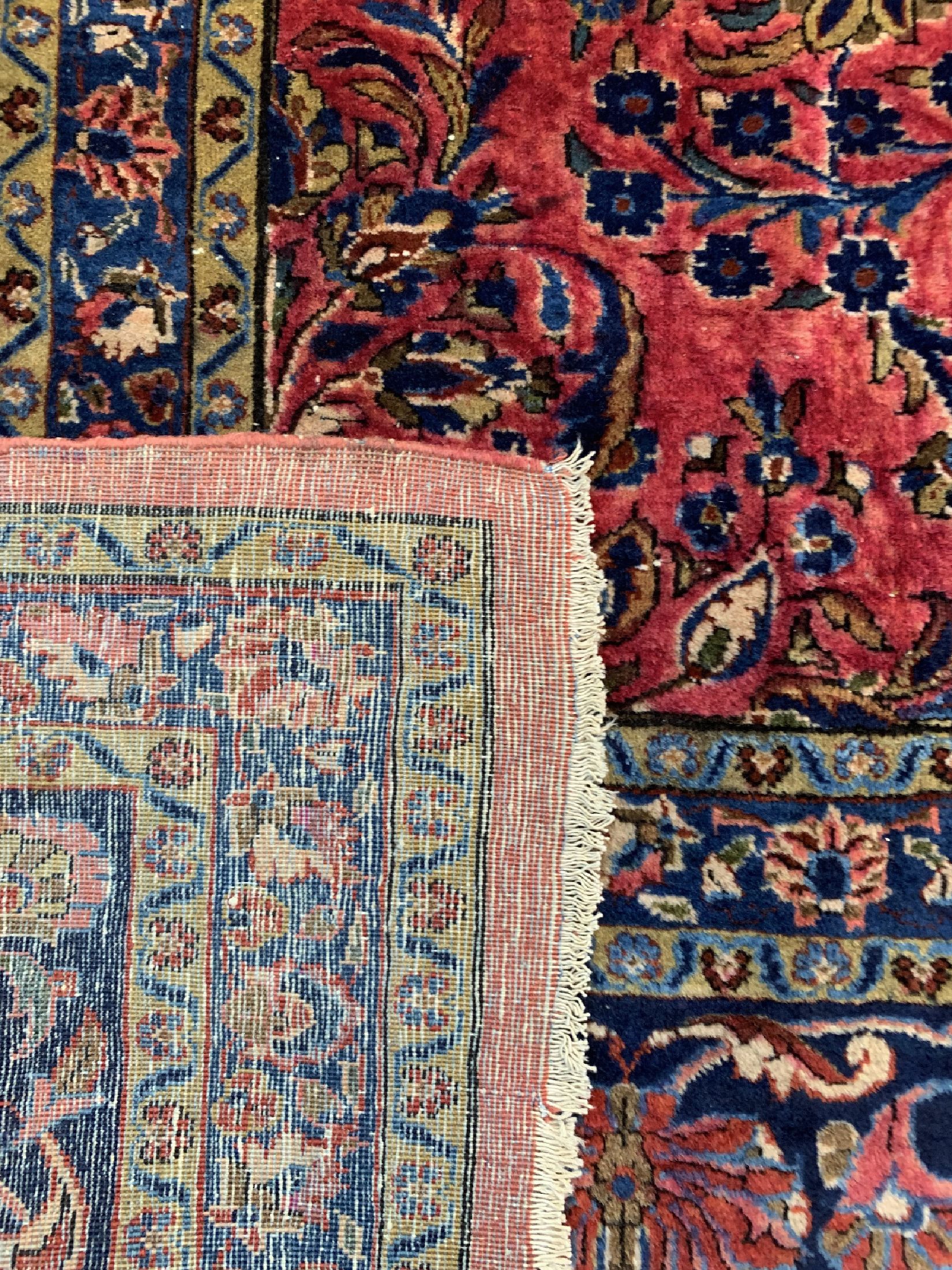 Detail d: Us Re-Import Sarogh fein, Persien, um 1920,Korkwolle auf Baumwolle, ca. 359 x 262 cm, EHZ: 3