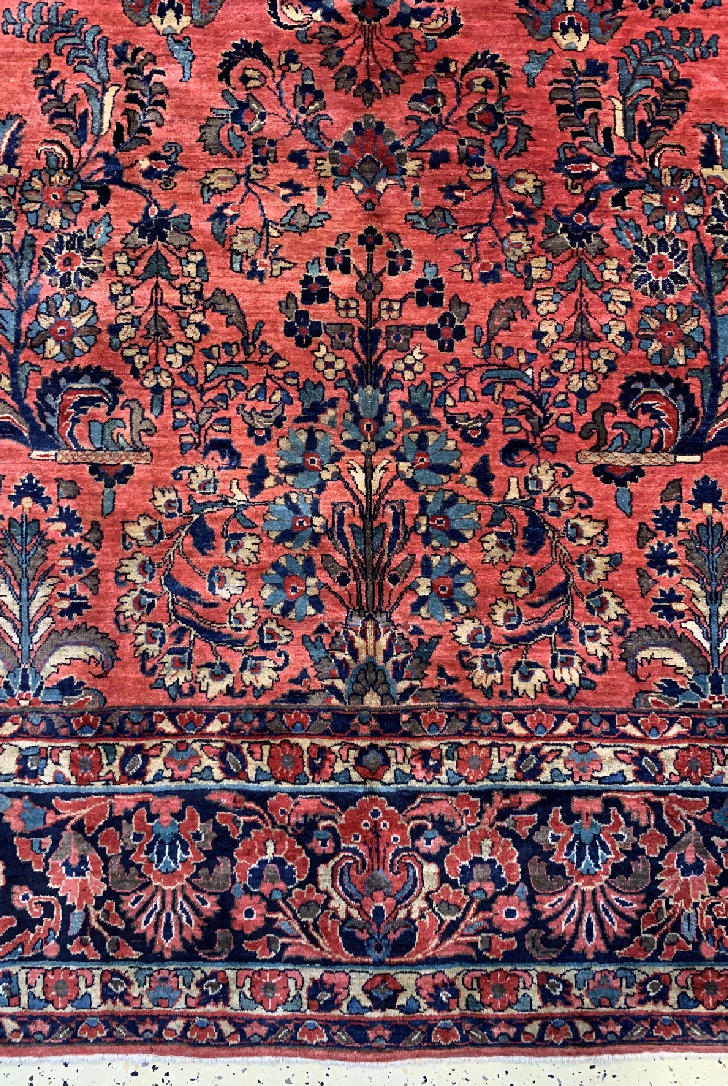 Detail b: Us Re-Import Sarogh, Persien, um 1920, Wolle auf Baumwolle, ca. 349 x 274 cm, EHZ: 2-3