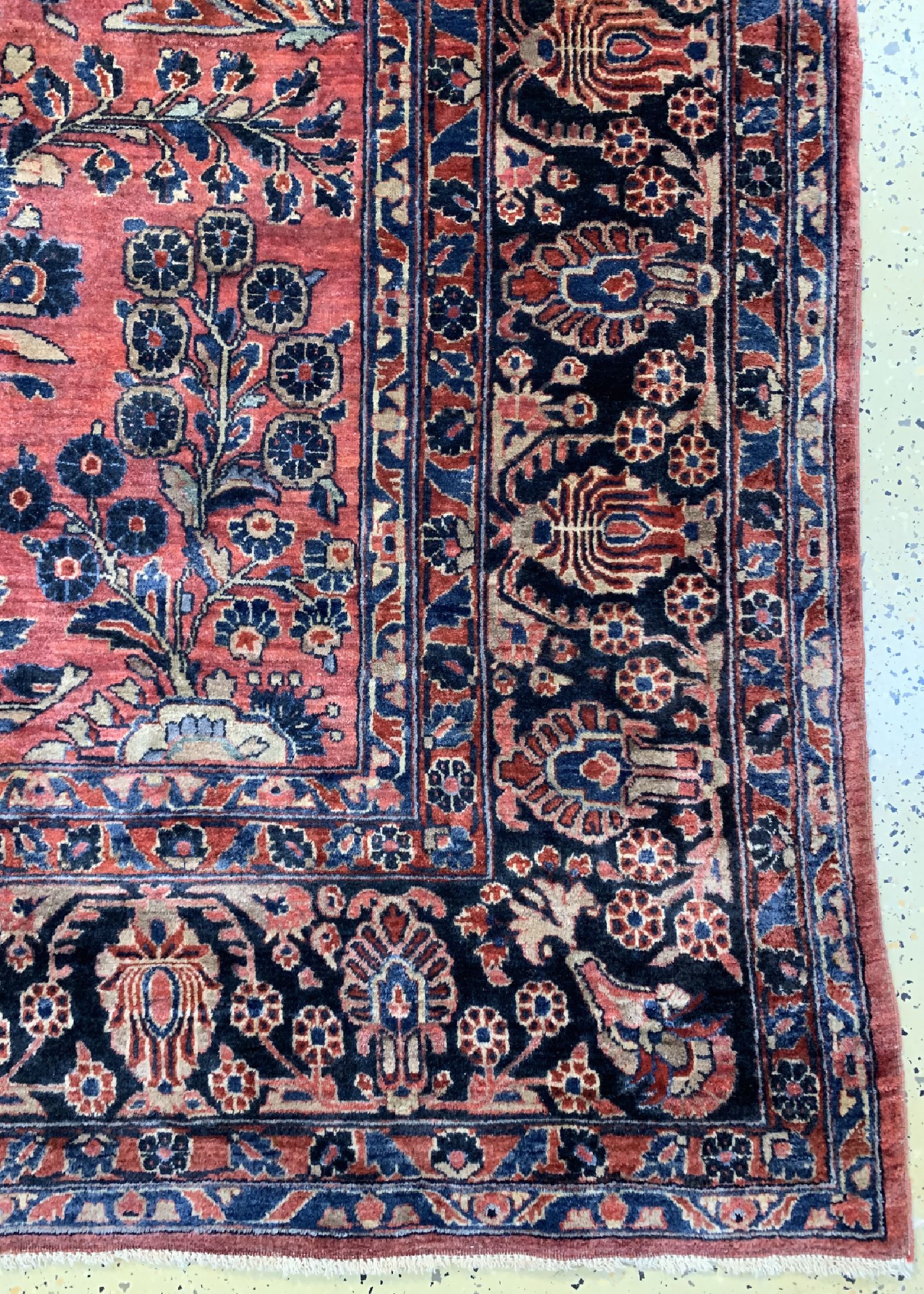 Detail a: Us Re-Import Sarogh fein, Persien, um 1920,Korkwolle auf Baumwolle, ca. 360 x 266 cm, EHZ: 2