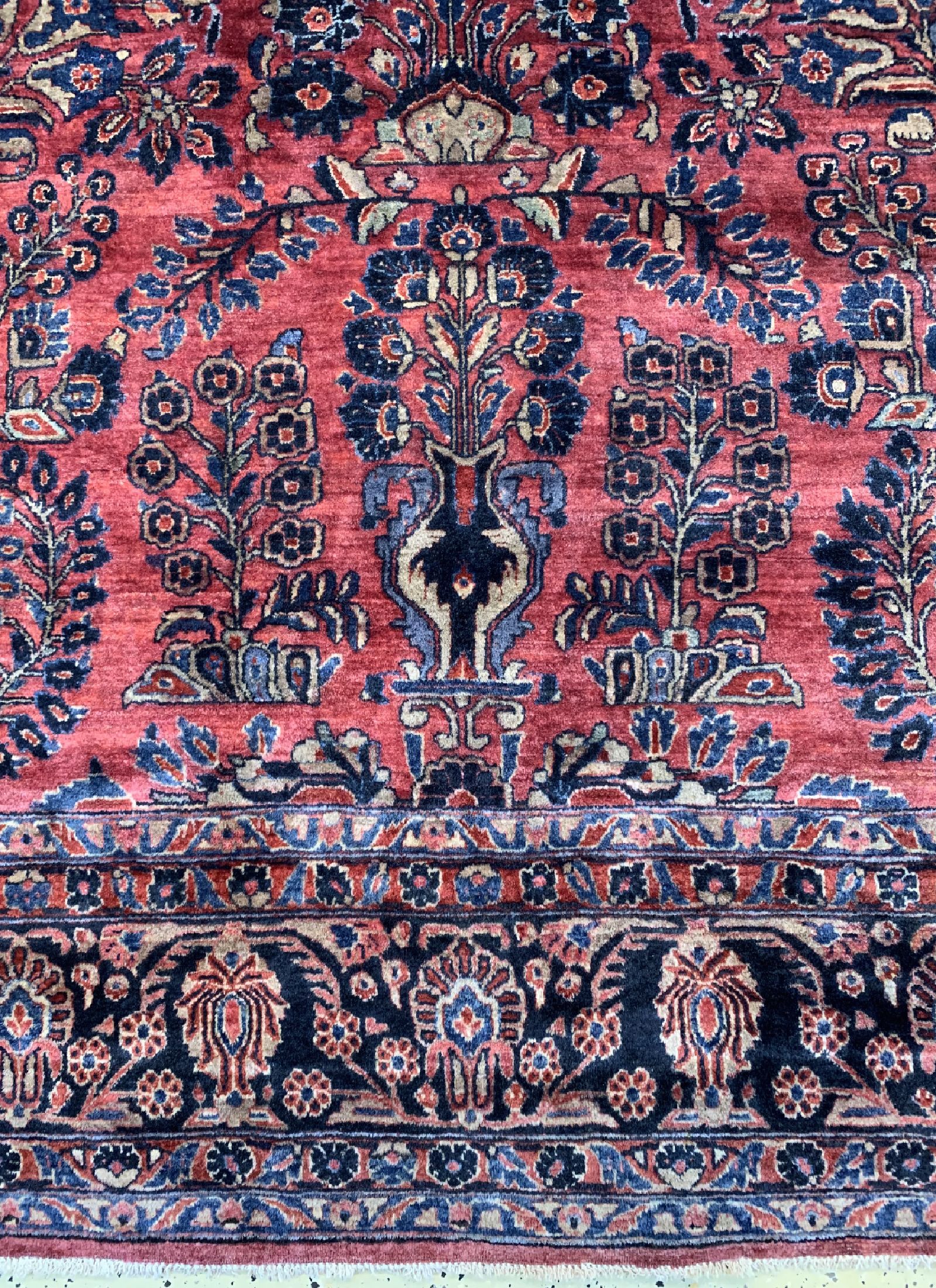 Detail b: Us Re-Import Sarogh fein, Persien, um 1920,Korkwolle auf Baumwolle, ca. 360 x 266 cm, EHZ: 2