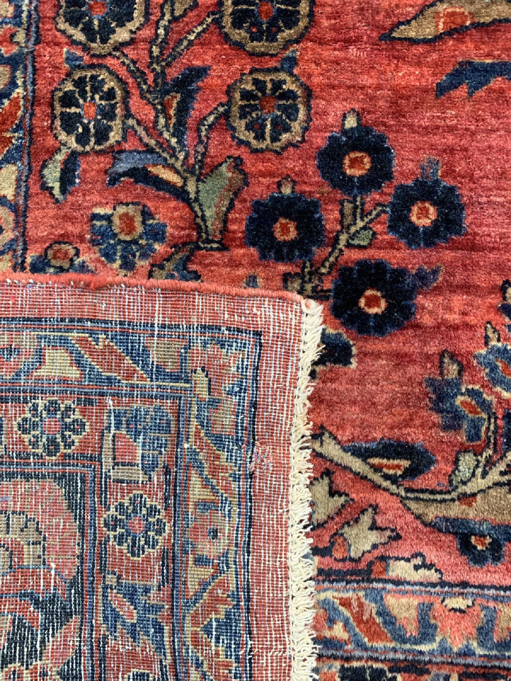 Detail d: Us Re-Import Sarogh fein, Persien, um 1920,Korkwolle auf Baumwolle, ca. 360 x 266 cm, EHZ: 2