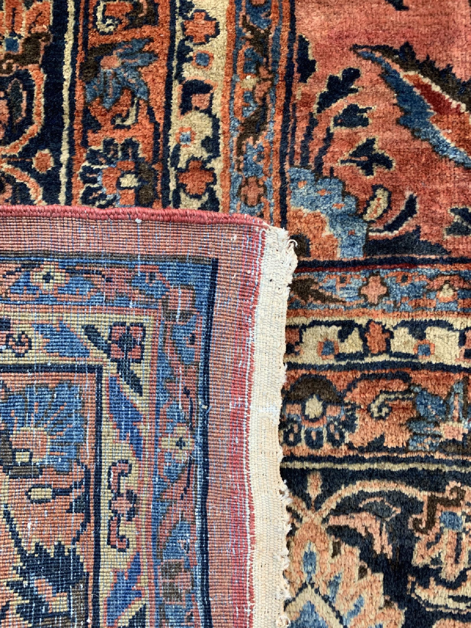 Detail e: Us Re-Import Sarogh fein, Persien, um 1920,Korkwolle auf Baumwolle, ca. 396 x 308 cm, EHZ: 2