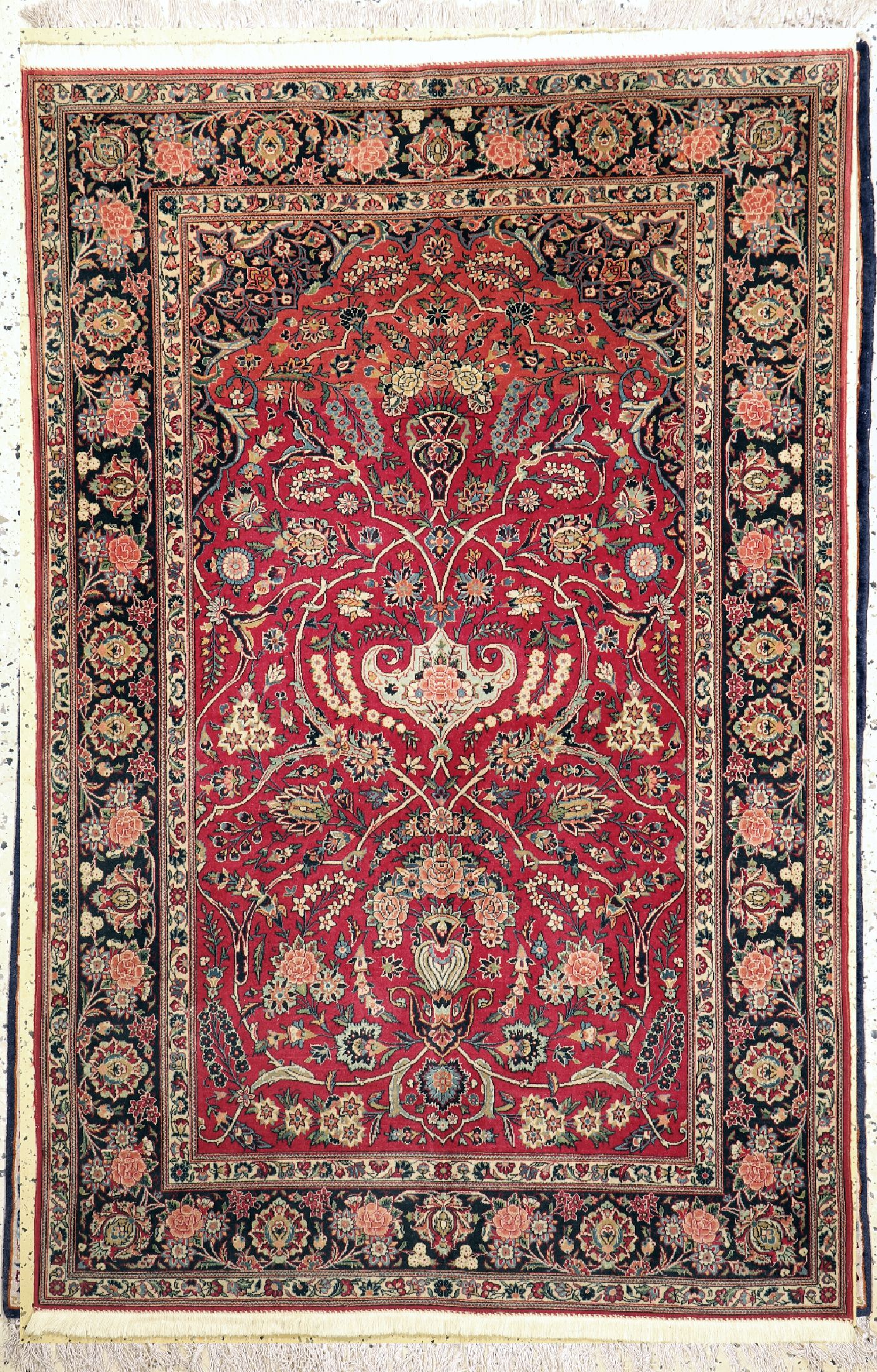Keschan Kork fein, Persien, um 1940, Korkwolle auf Baumwolle, ca. 210 x 140 cm, EHZ: 2, (Abrasch)
