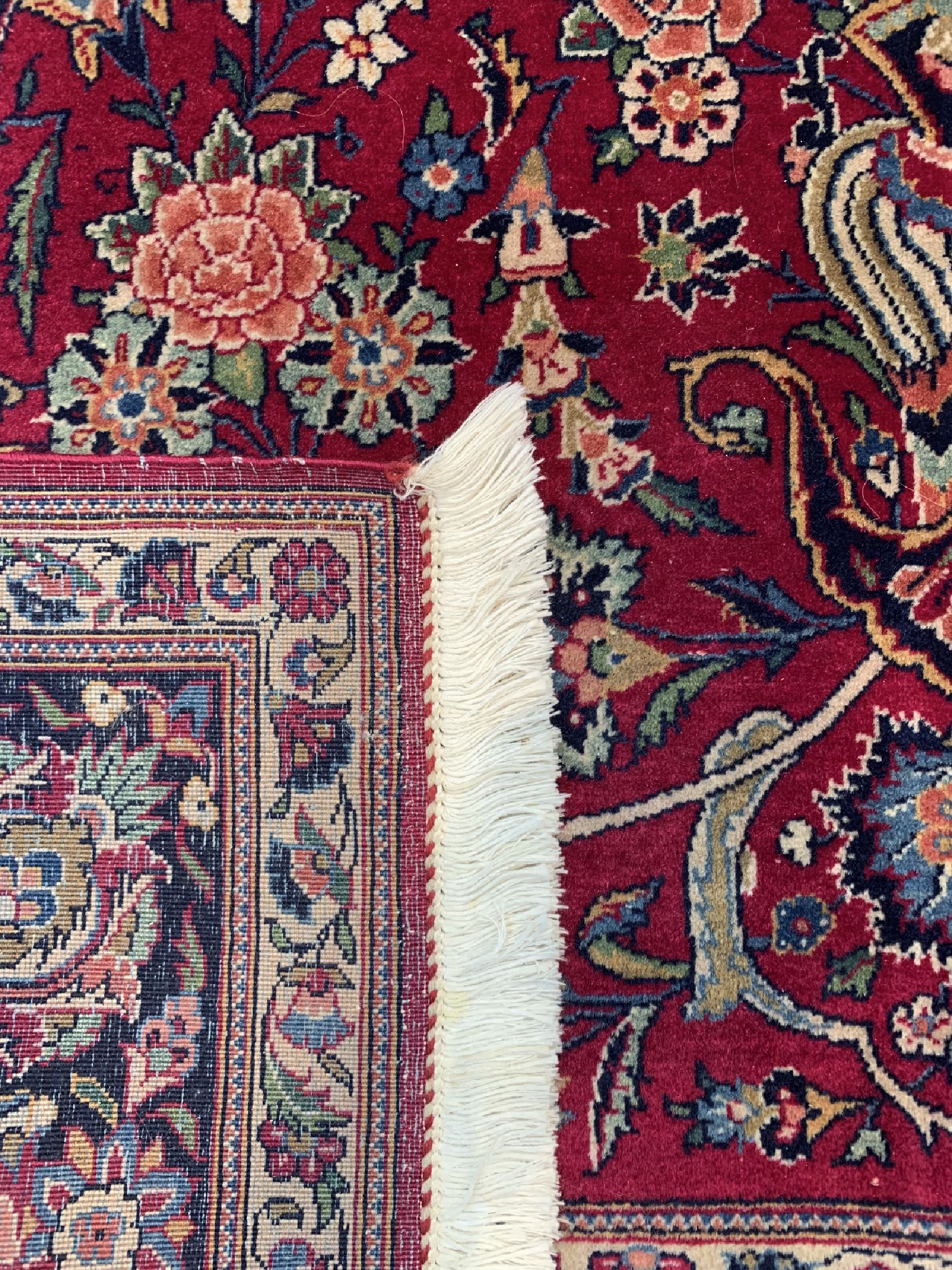 Detail d: Keschan Kork fein, Persien, um 1940, Korkwolle auf Baumwolle, ca. 210 x 140 cm, EHZ: 2, (Abrasch)