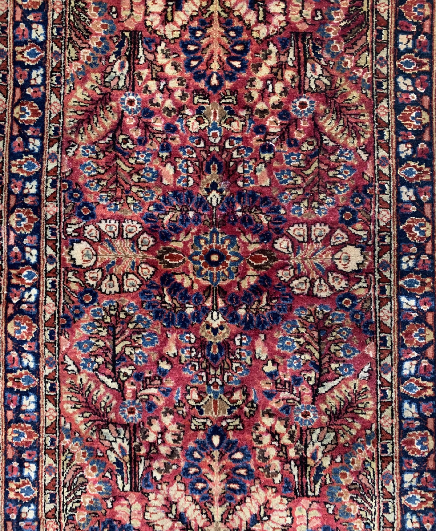 Detail a: 2 Lots Us Re-Import Sarogh, Persien, um 1920/1940, Wolle auf Baumwolle, ca. 140 x 75 cm, EHZ: 2