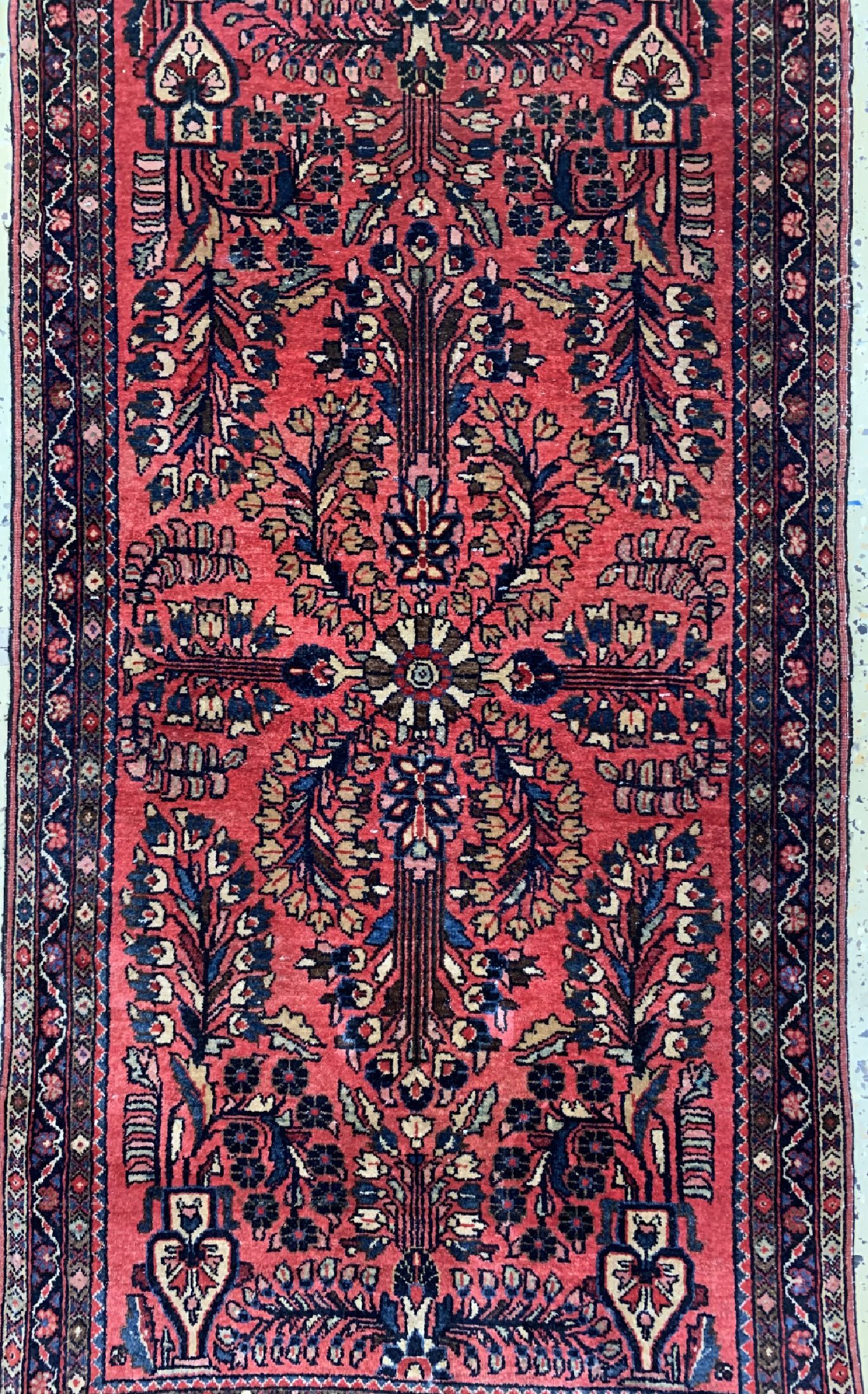 Detail a: 2 Lots Re-Import Sarogh, Persien, um 1920, Wolle auf Baumwolle, ca. 128 x 65 cm, EHZ: 2-3
