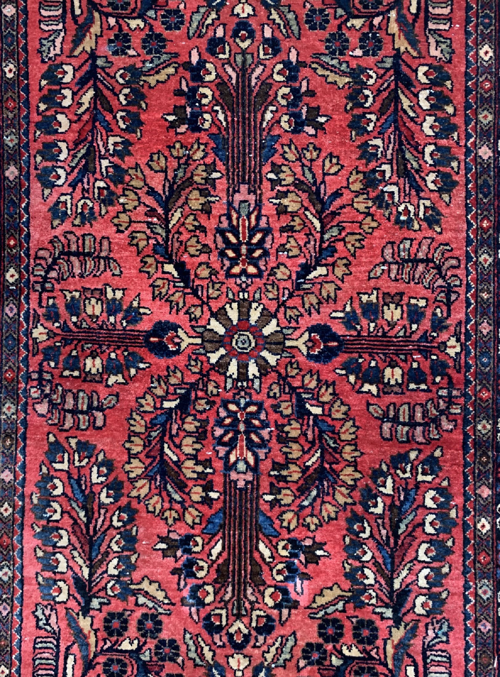 Detail b: 2 Lots Re-Import Sarogh, Persien, um 1920, Wolle auf Baumwolle, ca. 128 x 65 cm, EHZ: 2-3