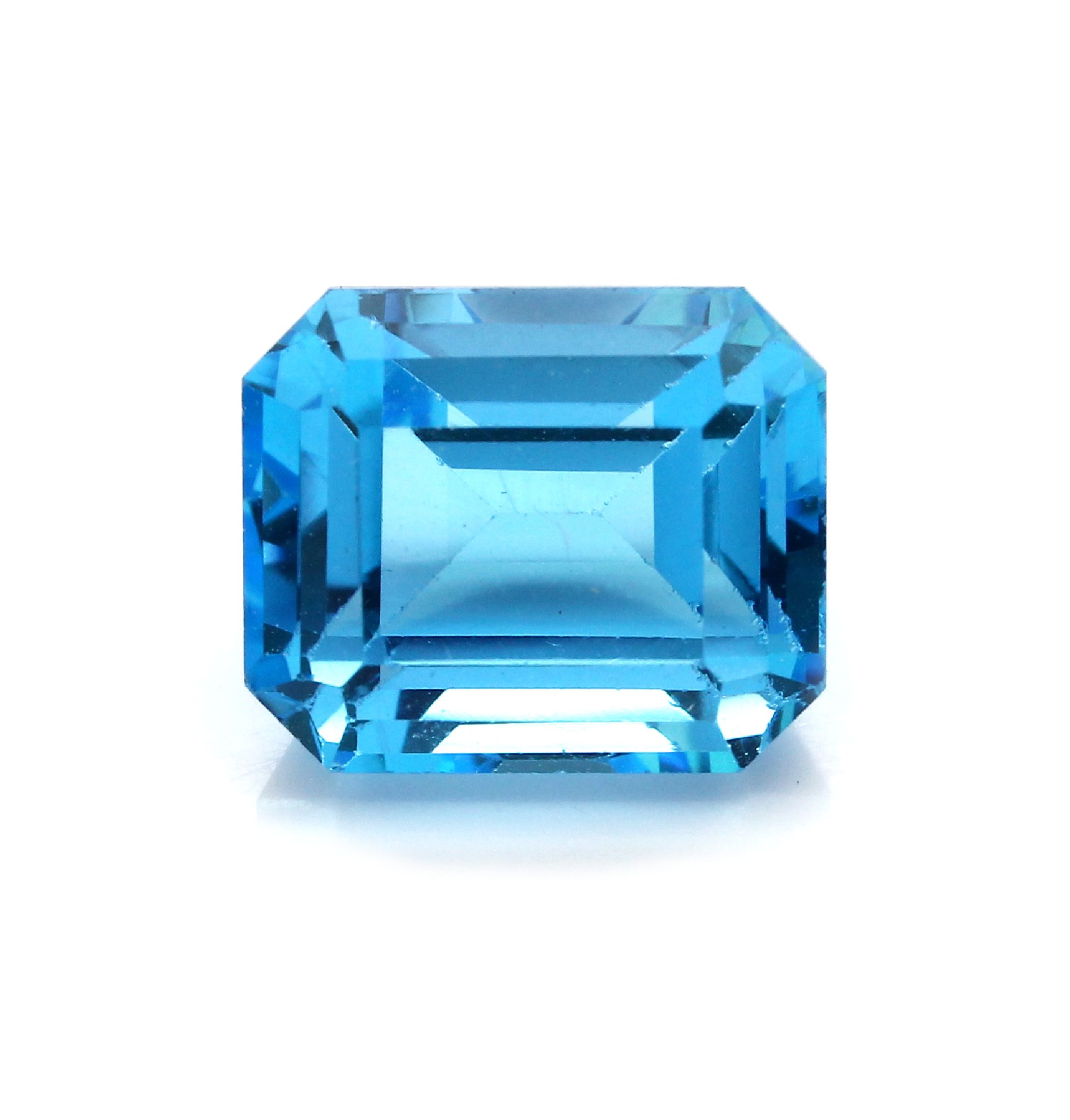 Loser facett. Blautopas, 9.10 ct (beh.)