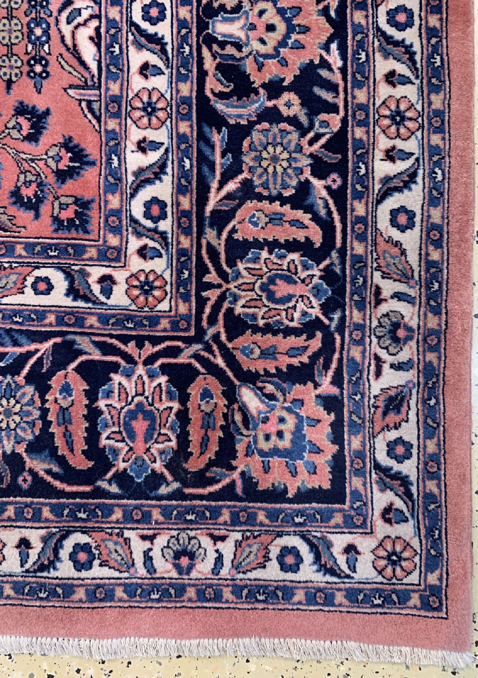 Detail a: Sarogh Kork fein signiert, Persien, ca. 50 Jahre, Korkwolle auf Baumwolle, ca. 265 x 207 cm, EHZ: 2