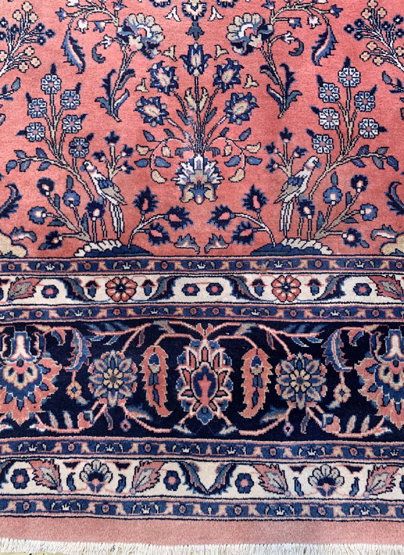 Detail b: Sarogh Kork fein signiert, Persien, ca. 50 Jahre, Korkwolle auf Baumwolle, ca. 265 x 207 cm, EHZ: 2