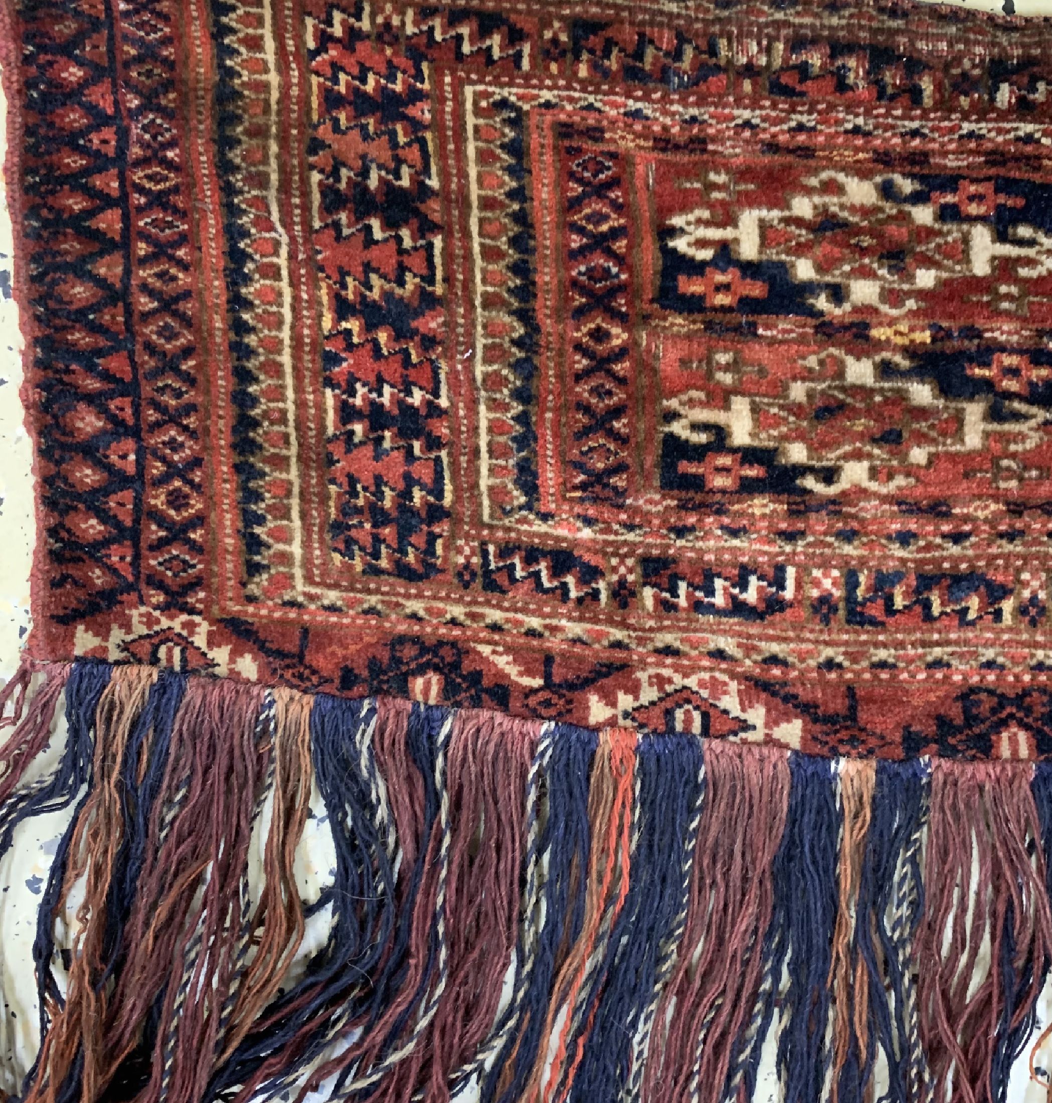 Detail a: 2 Antiker Torba, Turkmenistan, um 1900, Wolle auf Wolle, ca. 97 x 25 cm, EHZ: 4