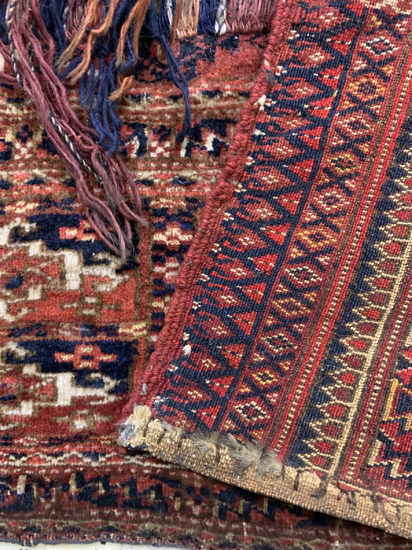 Detail c: 2 Antiker Torba, Turkmenistan, um 1900, Wolle auf Wolle, ca. 97 x 25 cm, EHZ: 4