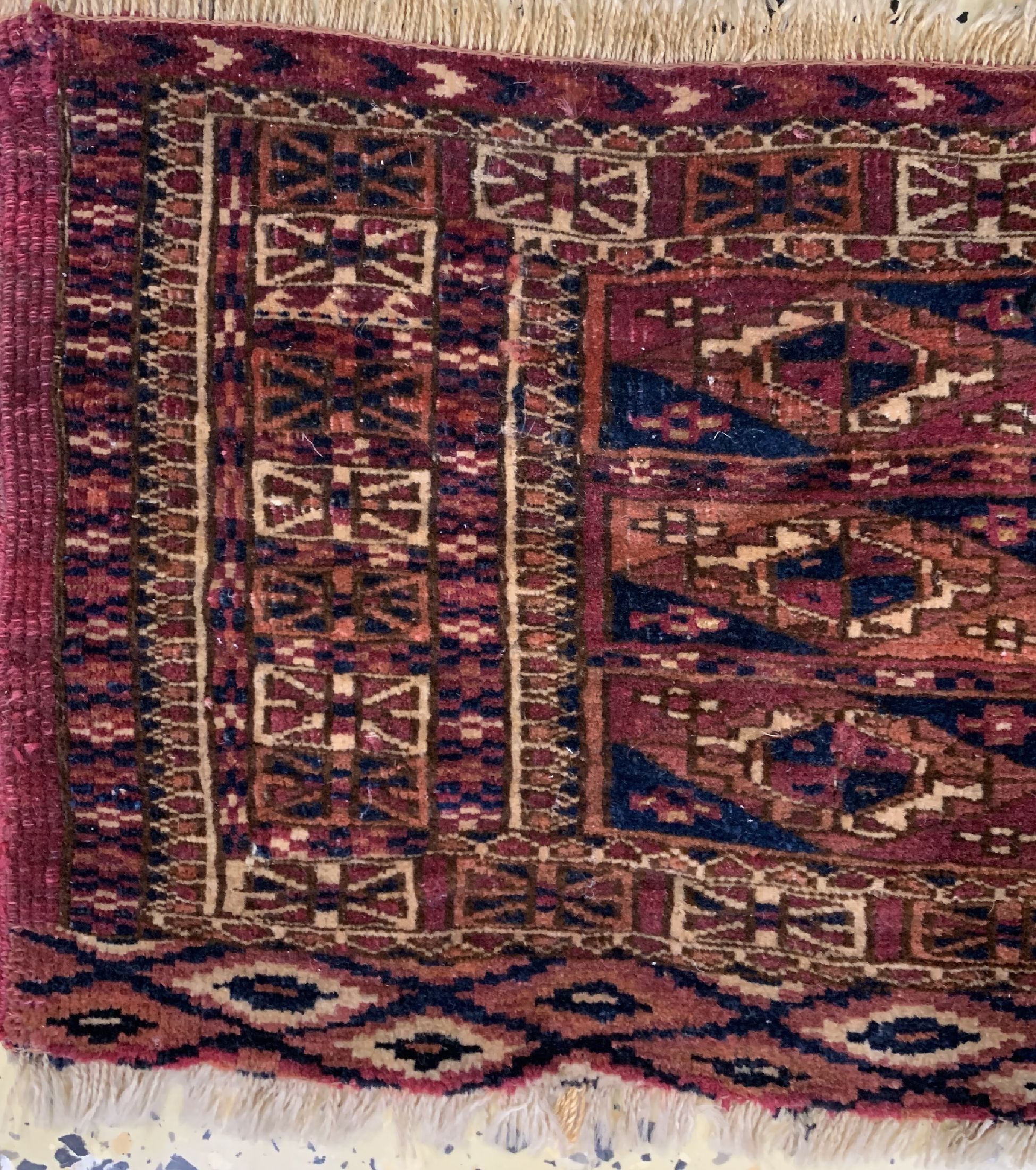 Detail d: 2 Antiker Torba, Turkmenistan, um 1900, Wolle auf Wolle, ca. 97 x 25 cm, EHZ: 4