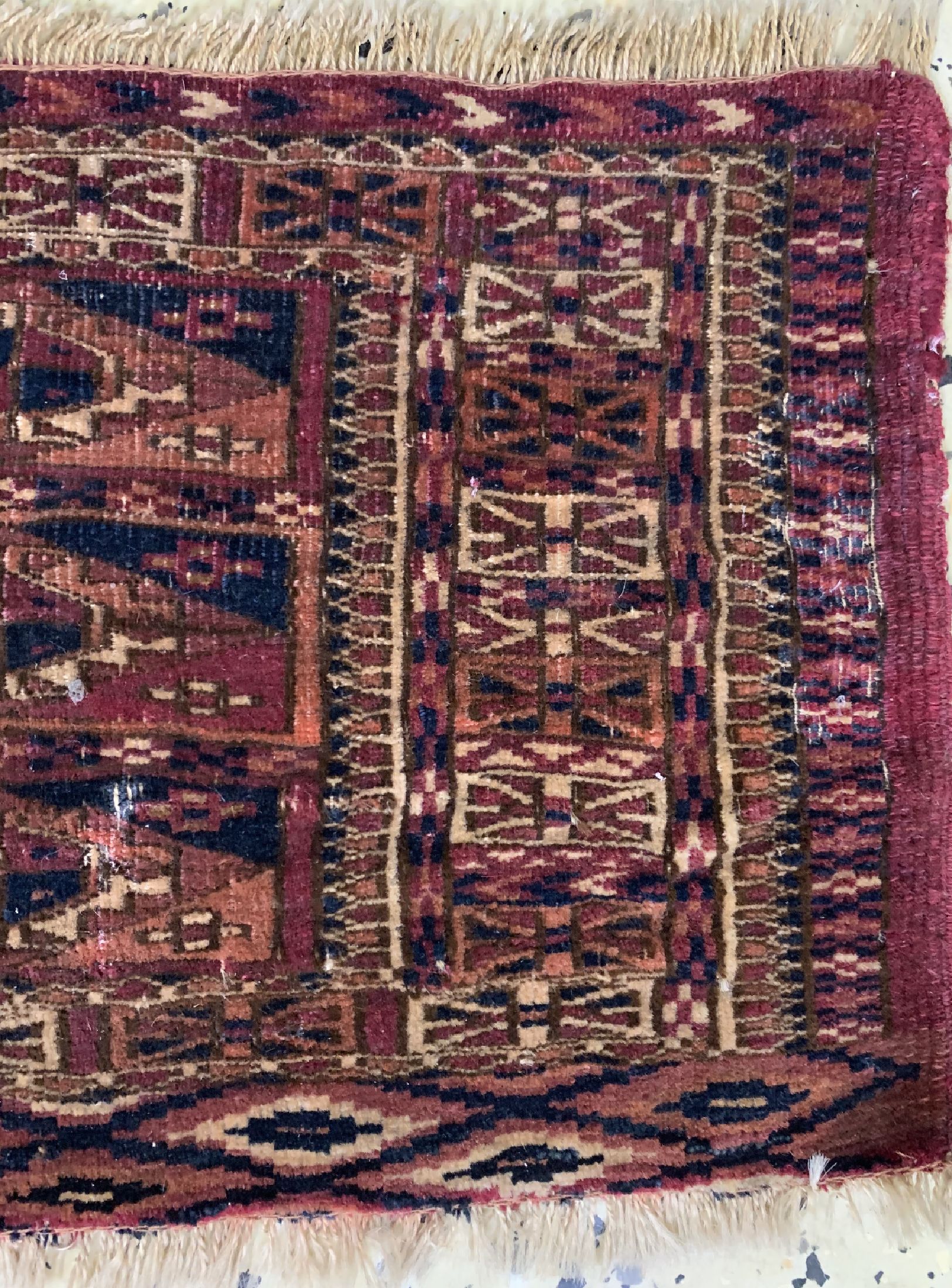 Detail e: 2 Antiker Torba, Turkmenistan, um 1900, Wolle auf Wolle, ca. 97 x 25 cm, EHZ: 4