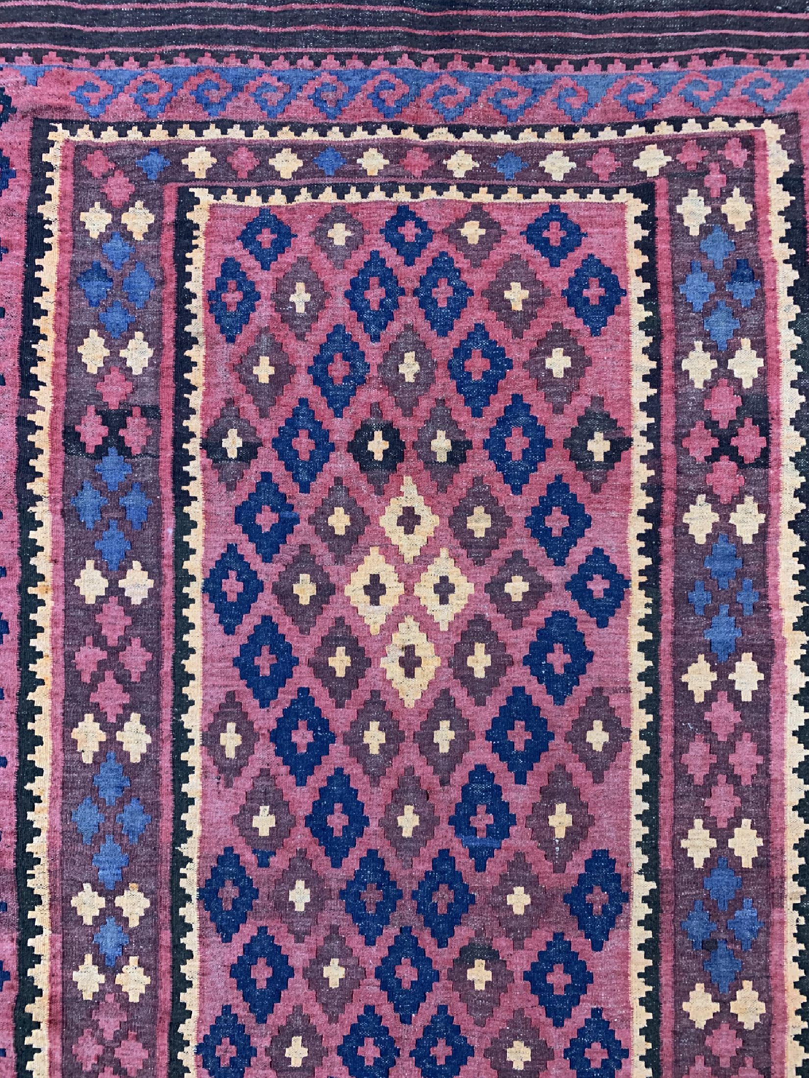 Detail b: Kelim alt, Afghanistan, um 1960, Wolle auf Wolle, ca. 230 x 110 cm, EHZ: 2