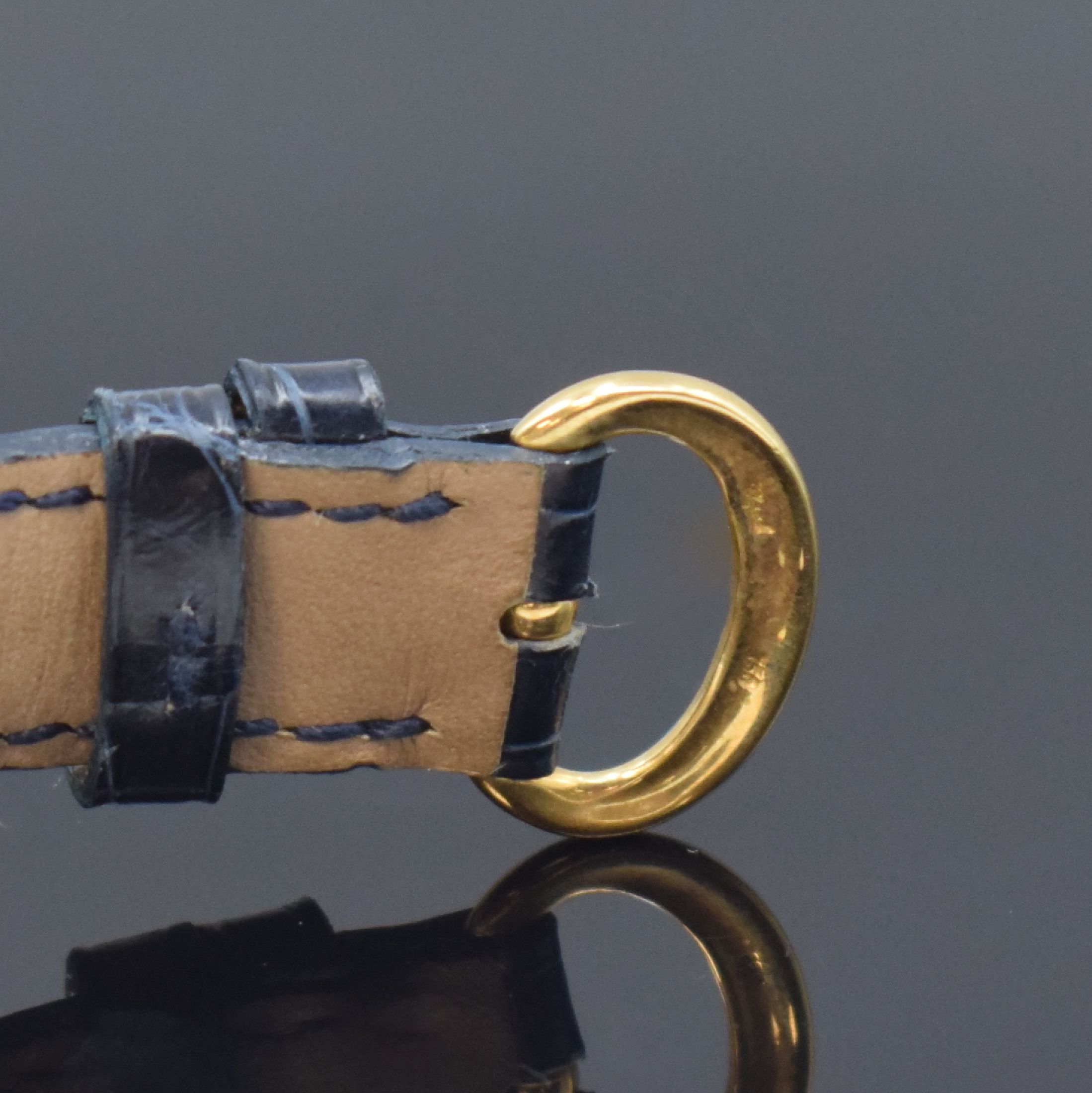 Detail b: CHOPARD Happy Sport Damenarmbanduhr in GG 750/000 Referenz 27/6195-23 mit Brillanten und Saphiren, Schweiz um 2000, quarz, 3-teil. Gehäuse, Boden ...