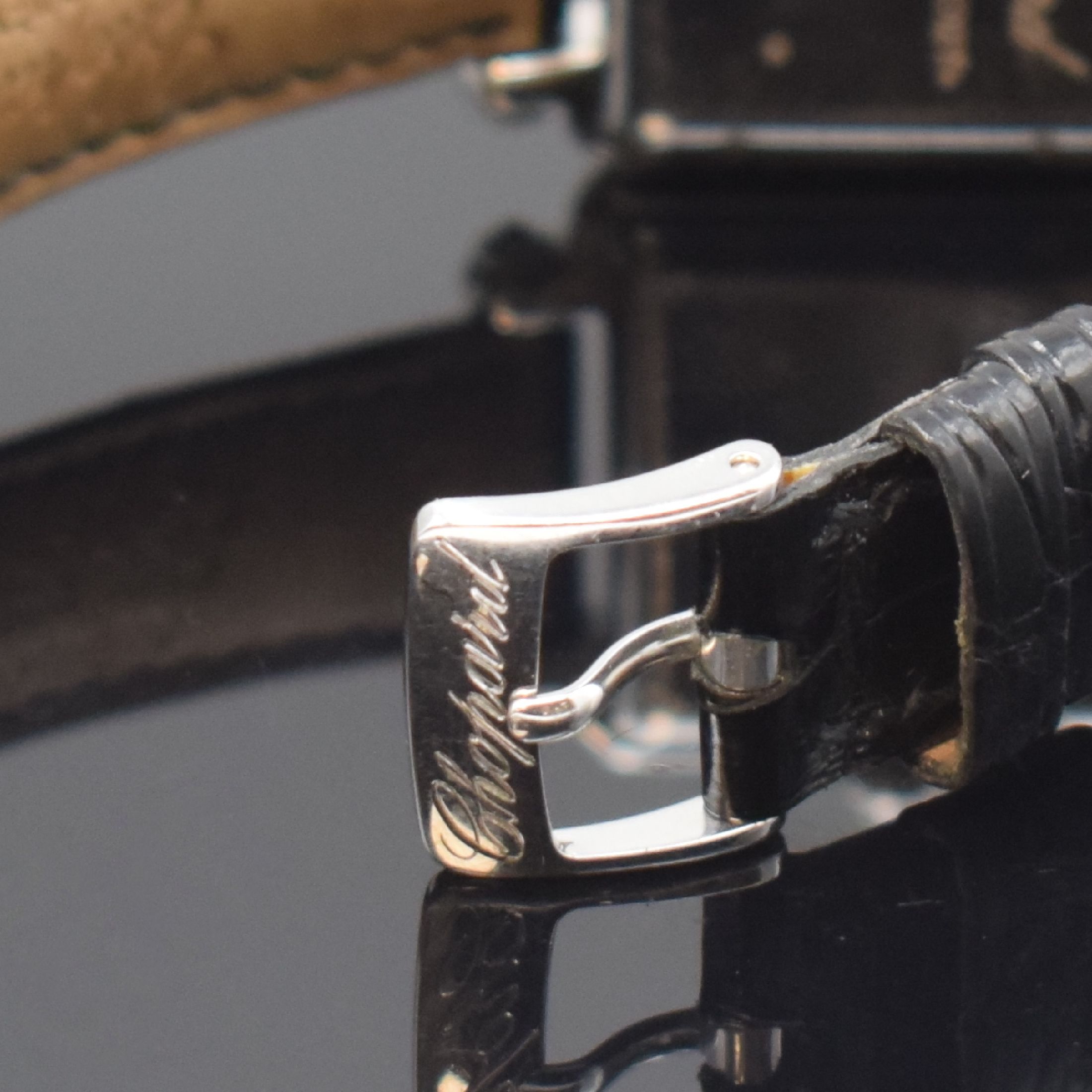 Detail b: CHOPARD Happy Sport Damenarmbanduhr in WG 750/000 Referenz 27/6730-50 mit Diamanten, Schweiz um 2000, quarz, 3-teil. Gehäuse, Boden 6-fach verschr., ...