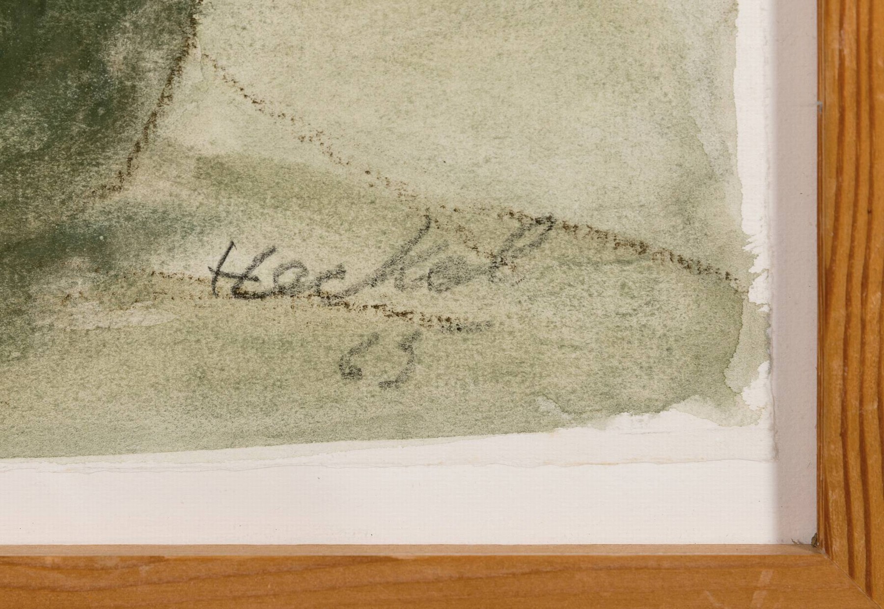 Detail a: Erich Heckel, 1883 Döbeln/Sachsen - 1970 Radolfzell/Bodensee, "Heller Berg", so links unten betitelt, Aquarell über Bleistift, rechts ...