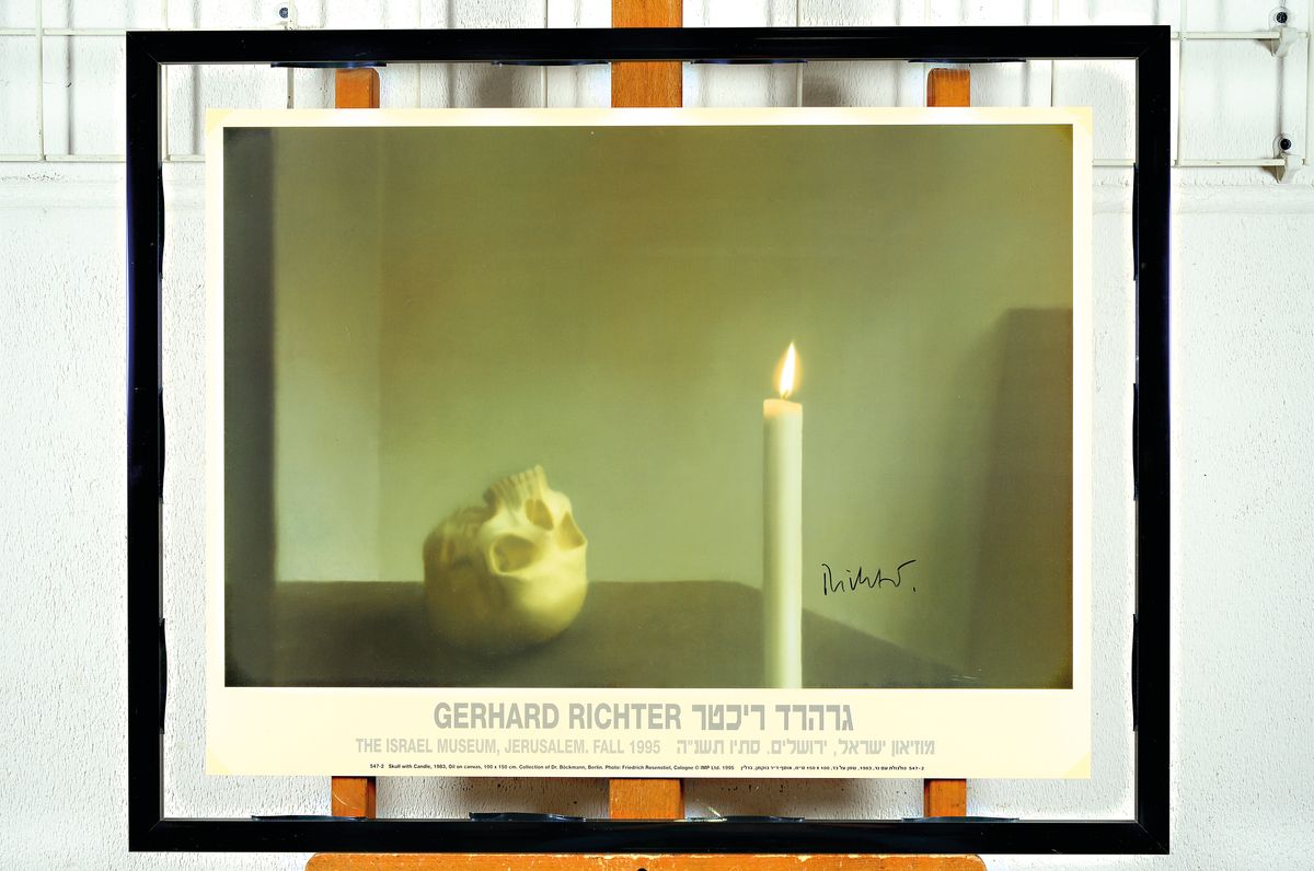 Gerhard Richter, geb. 1932, "Kerze", handsign., zwischen doppeltem Plexiglas gerahmt, Blatt ca. 48x64 cm, gesamt ca. 59x76 cm