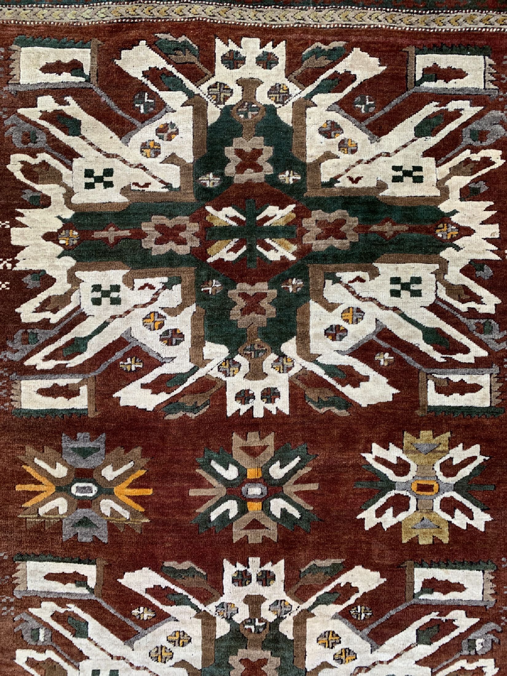 Detail c: Kars Kazak alt, Türkei, um 1960, Wolle auf Wolle, ca. 195 x 160 cm, EHZ: 2