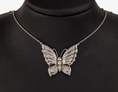 Image 26697600 - 14 kt gold brilliant-necklace "butterfly"