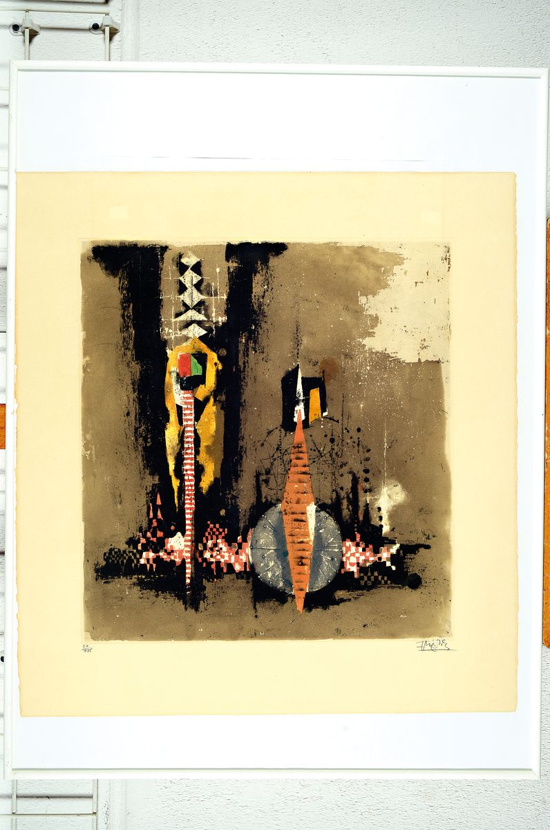 Johnny Friedländer, 1912-1992, zwei großformatige Radierungen, num. 67/135 und 57/135, beide handsign., gebräunt, Blattmaß ca. 61x56 cm, unter ...
