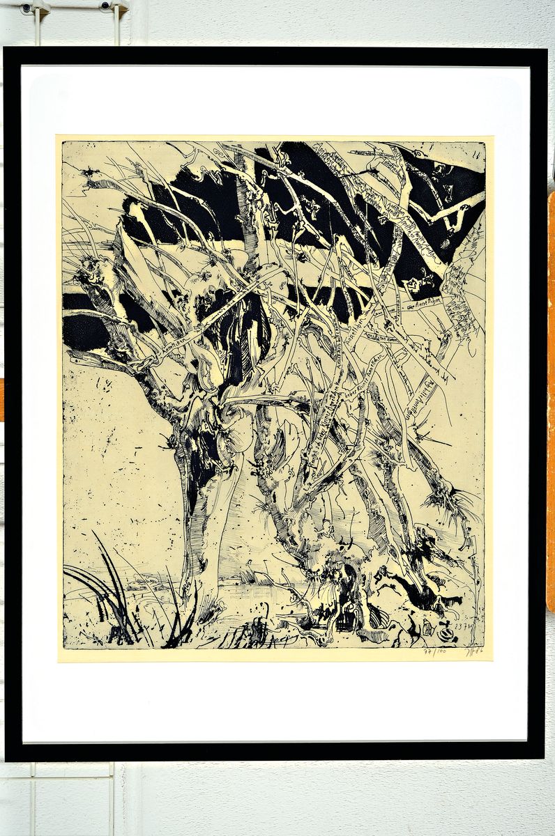 Horst Janssen, 1929-1995, Radierung und Kaltnadelradierung auf Japanpapier, "Annetchen-Annettchen", aus der Radierfolge "lakoon", ...