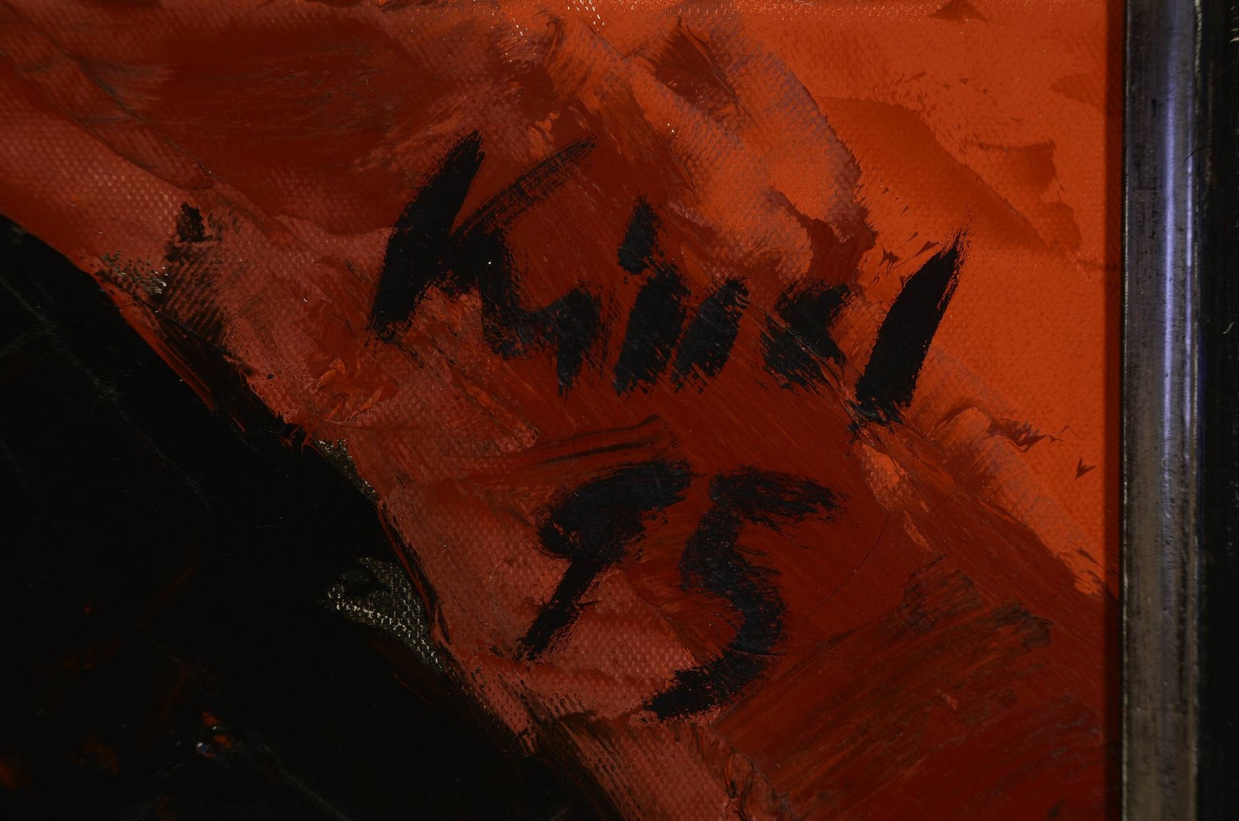 Detail a: Gernot Kissel, 1939 Worms-2008, Frauenporträt, dunkelhaarige Frau in braunem Kleid, rechts oben signiert und datiert 1995, Öl/Malkarton, 52x45 cm, ...