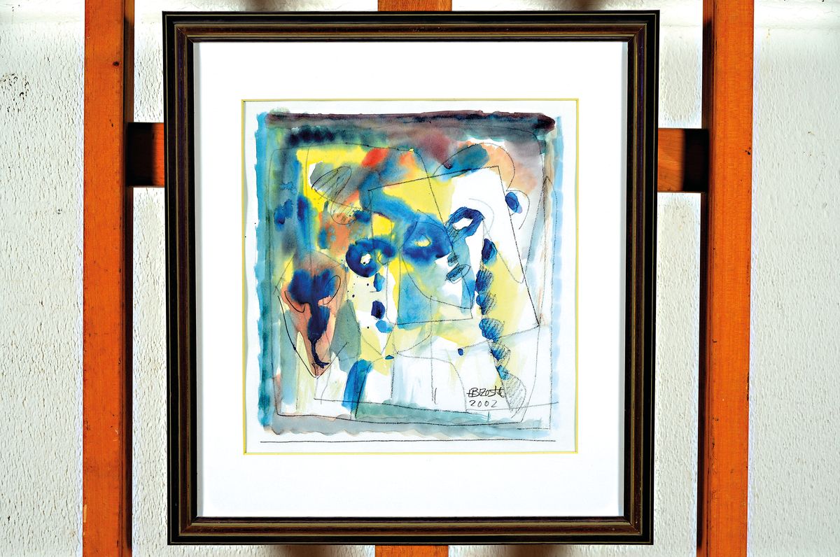 Heinz Brzoska, 1942 Kattowitz-2015 Ludwigshafen, 2 Aquarelle über Bleistift, 1x Frauenkopf, sign. und dat. 2002, ca. 23x21cm, PP, u.Gl., R. ca. ...
