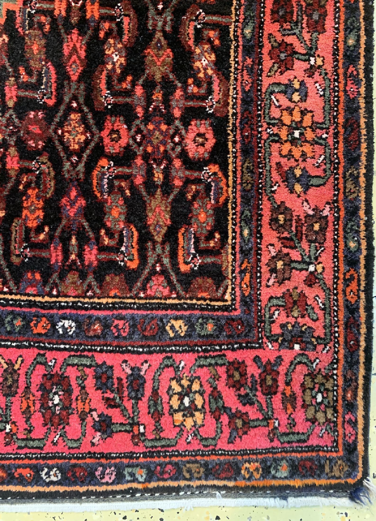 Detail a: Gholtogh, Persien, datiert 1972, Wolle auf Baumwolle, ca. 239 x 131 cm, EHZ: 2